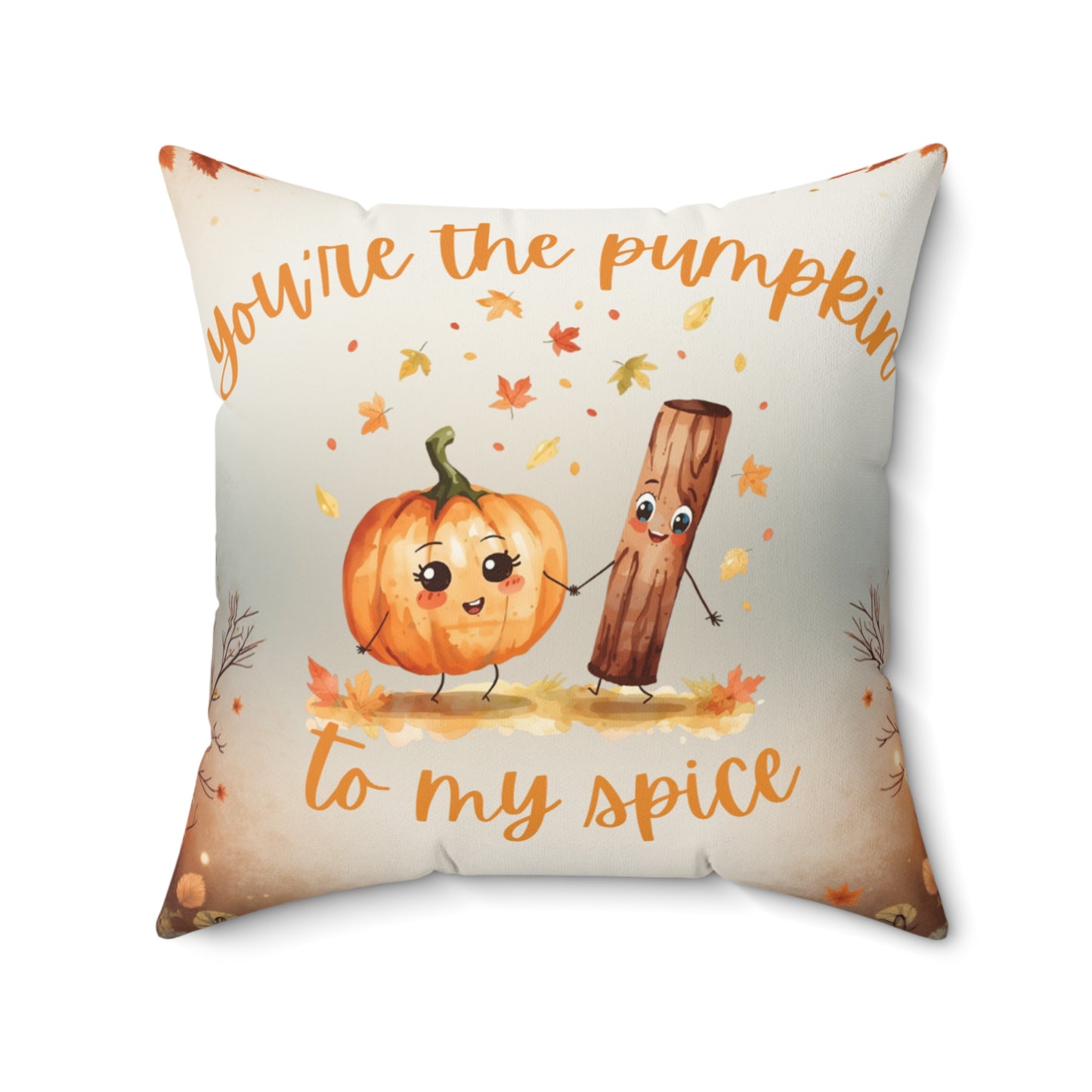 Pumpkin Spice Pillow, Fall Décor, Cozy Home Accent, Autumn Gift, Seasonal Cushion, Cute Harvest Pillow