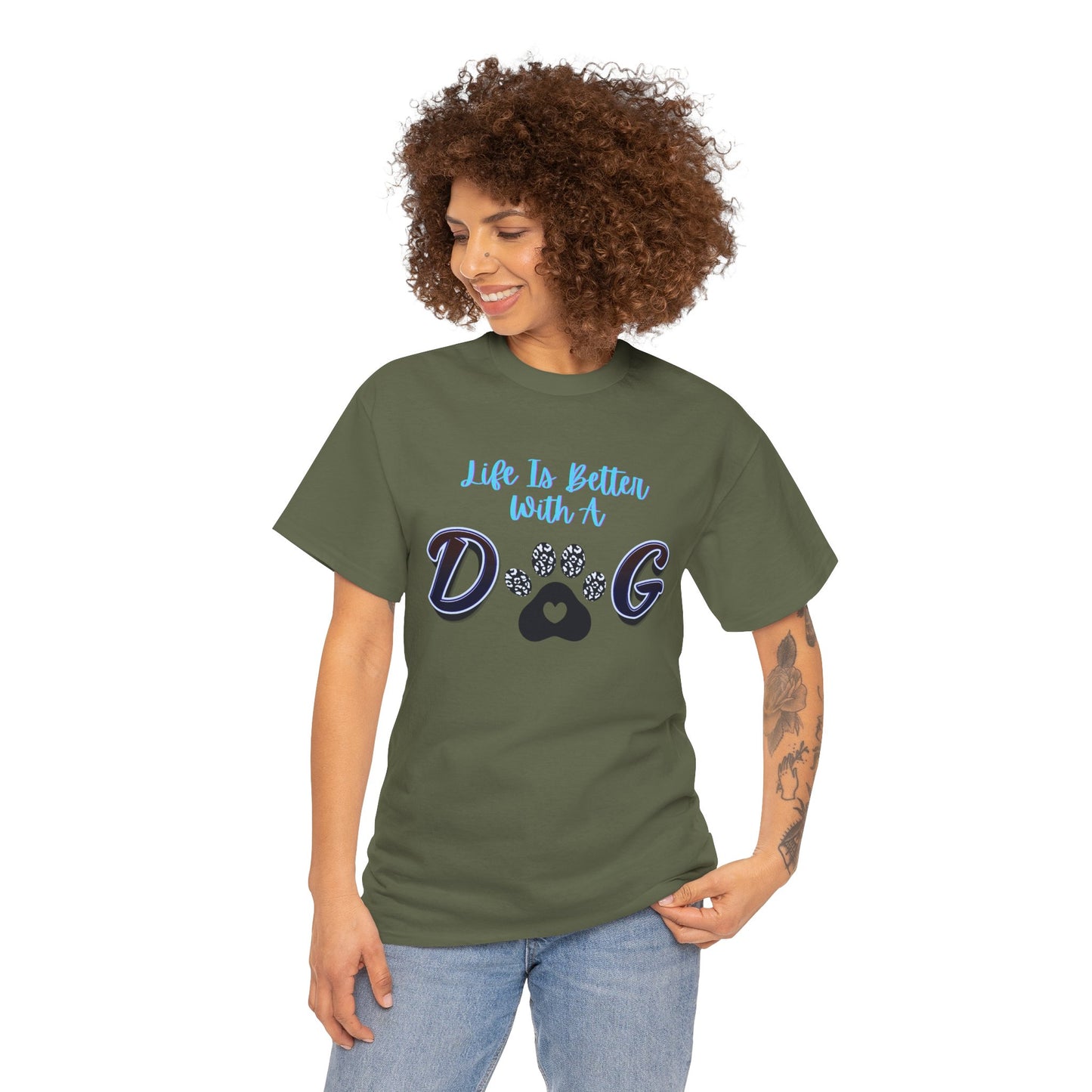 Unisex Dog Lover Tee, Life is Better with a Dog Shirt, Pet Owner Gift, Animal Lover Apparel, Casual Graphic Tee, Dog Mom/Dad Gift