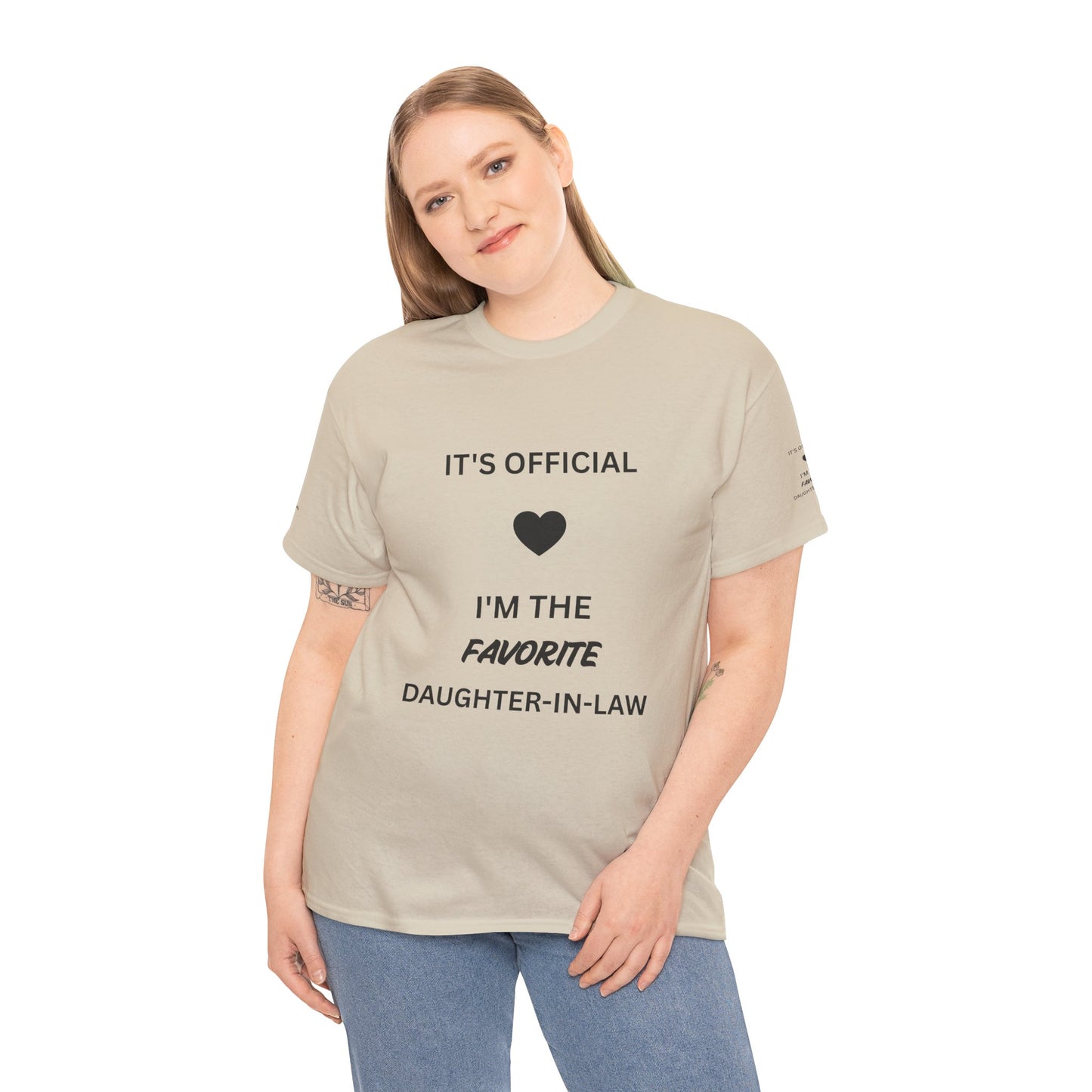 Daughter-in-Law T-Shirt — "It's Official I'm the Favorite" Casual Tee