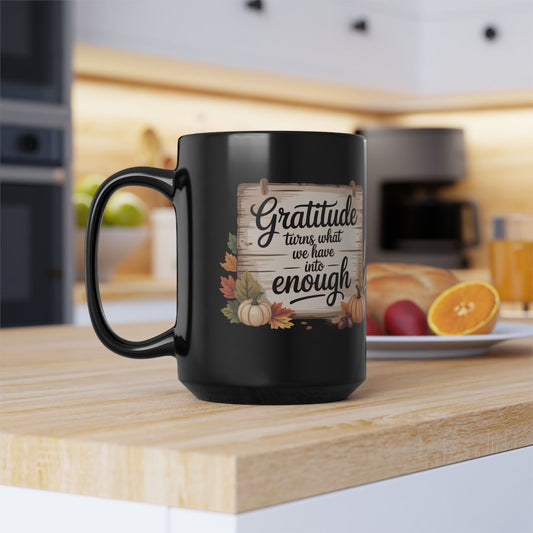Mug: Gratitude Mug, Cozy Coffee Cup, Fall Decor, Autumn Vibes, Thanksgiving Gift