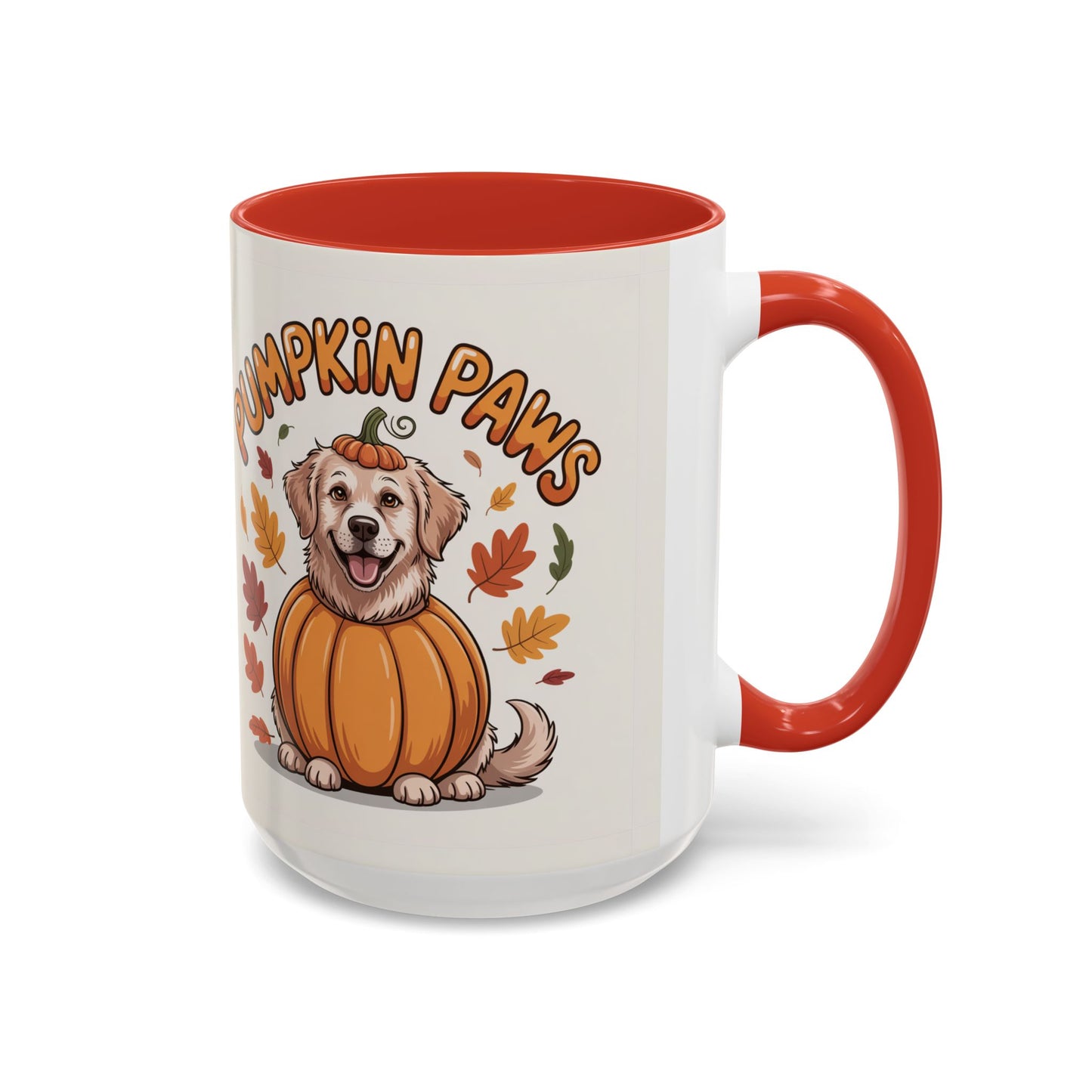 Fall Pumpkin Paws Coffee Mug, Dog Lover Gift, Autumn Home Decor, Cute Pet Mug, Halloween Coffee Cup, Seasonal Drinkware