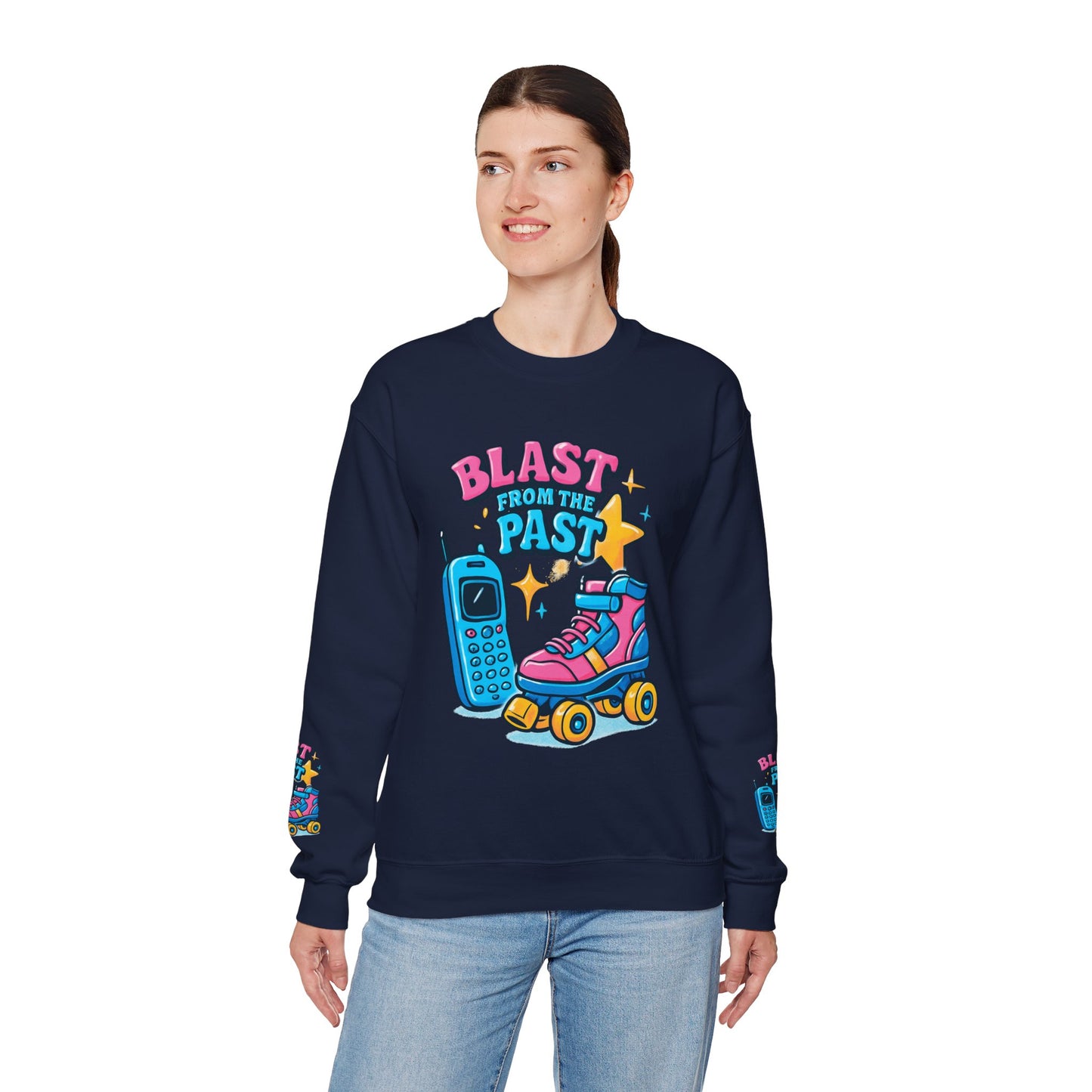 80's Retro Roller Skates & Cordless Phones Sweatshirt