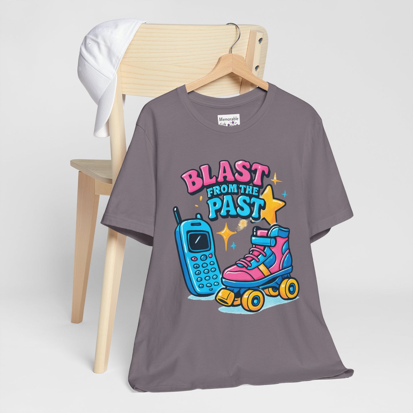 Retro Tee - Roller Skates & Cordless Phones Design