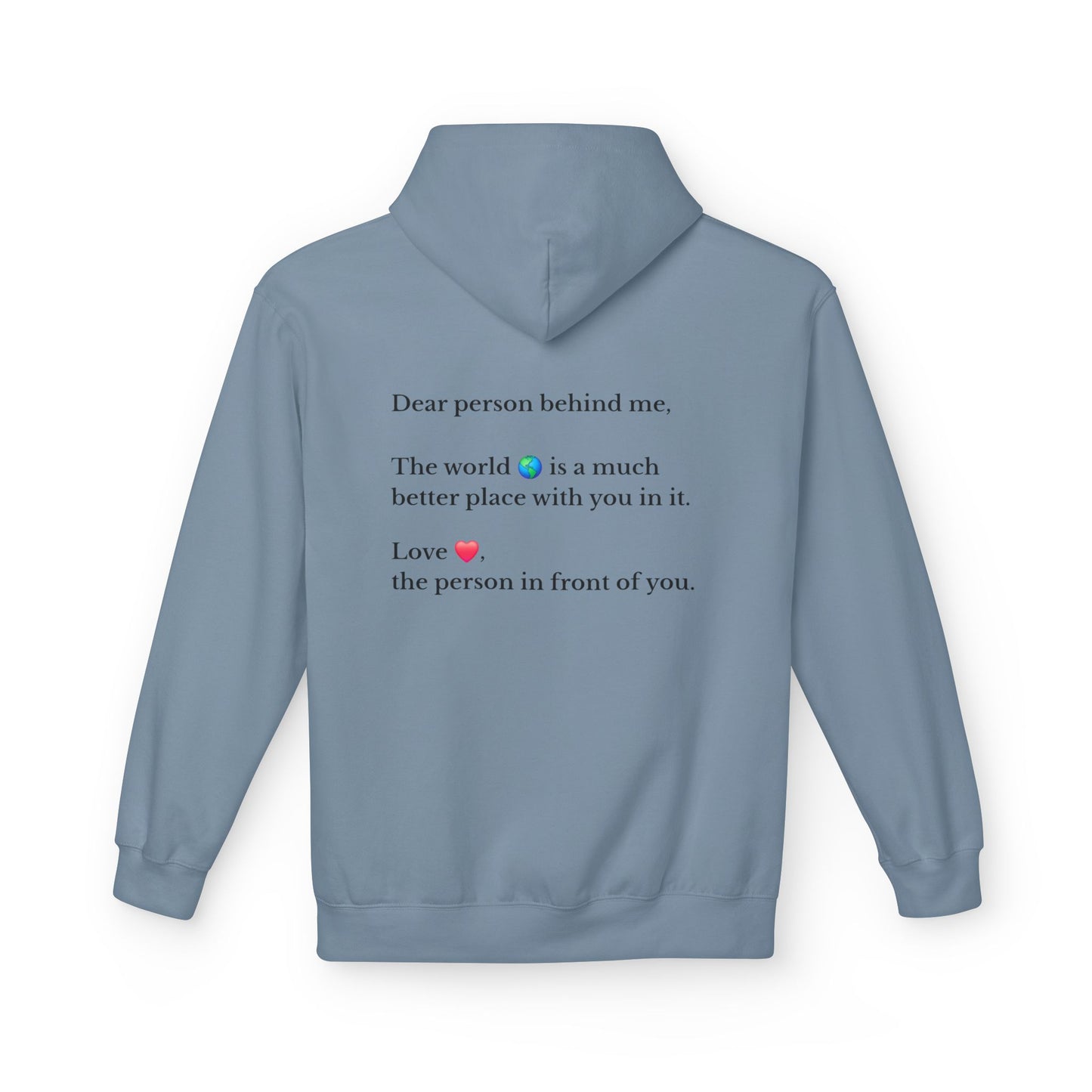 "You Are Enough" Inspirational Hoodie with Pointing Design (Back Message: Encouraging Note)