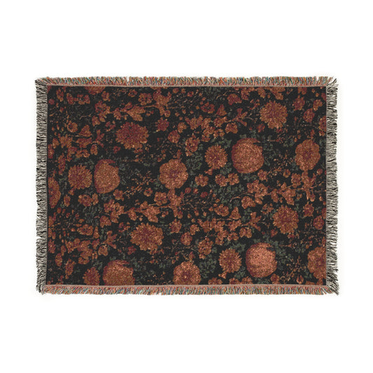 Fall Floral Woven Blanket