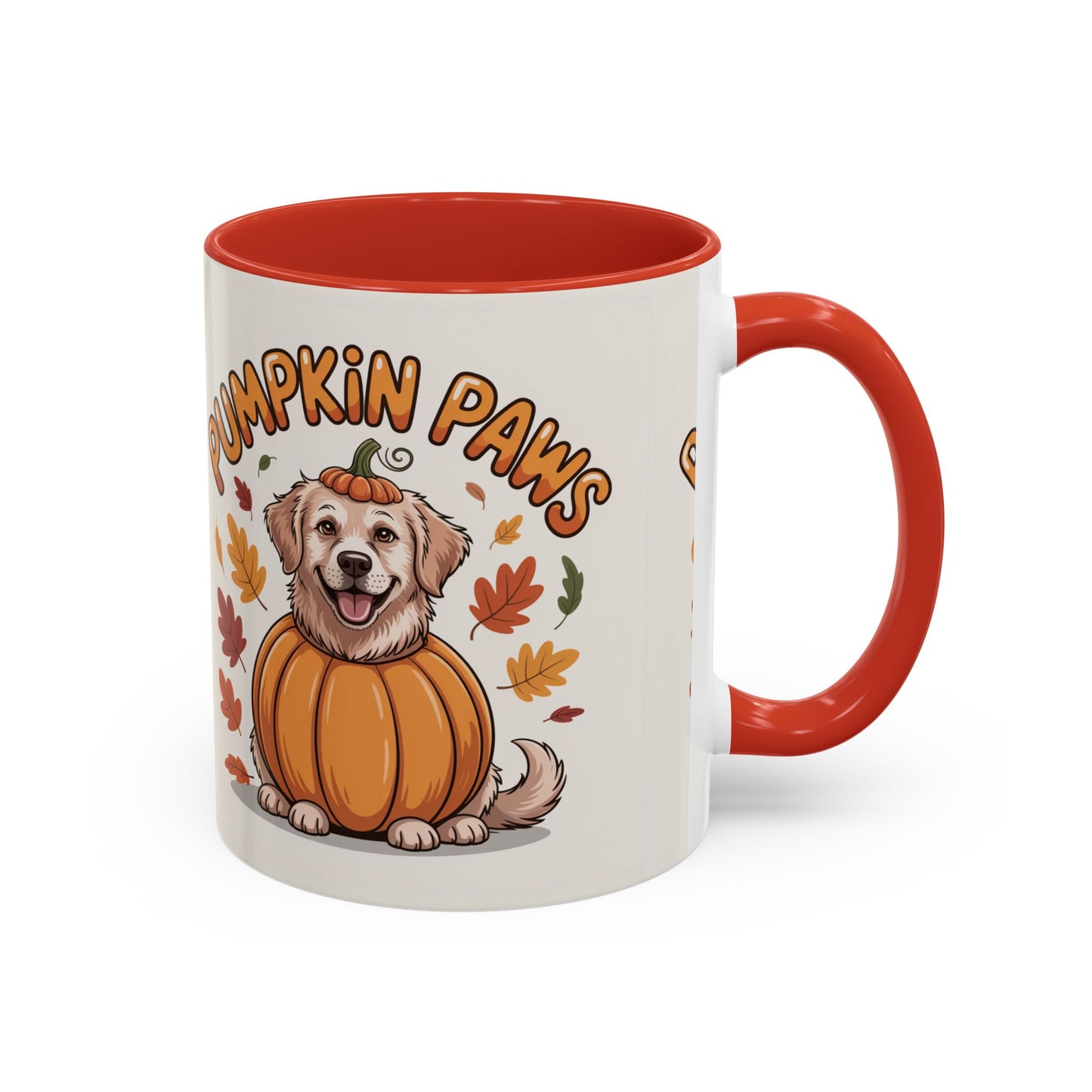 Fall Pumpkin Paws Coffee Mug, Dog Lover Gift, Autumn Home Decor, Cute Pet Mug, Halloween Coffee Cup, Seasonal Drinkware