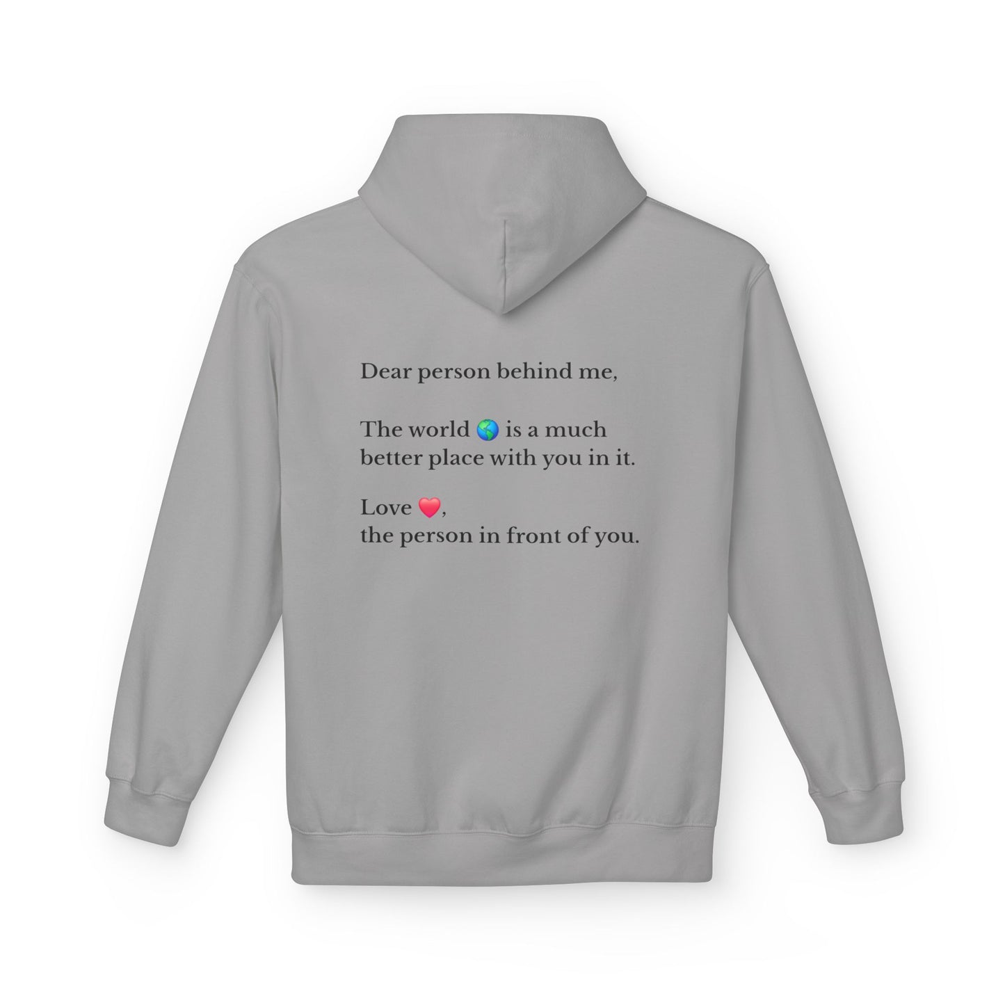 "You Are Enough" Inspirational Hoodie with Pointing Design (Back Message: Encouraging Note)
