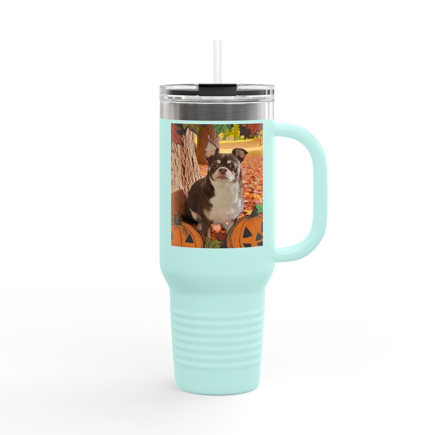Pet Themed Insulated Travel Mug, 40oz - Fall Design