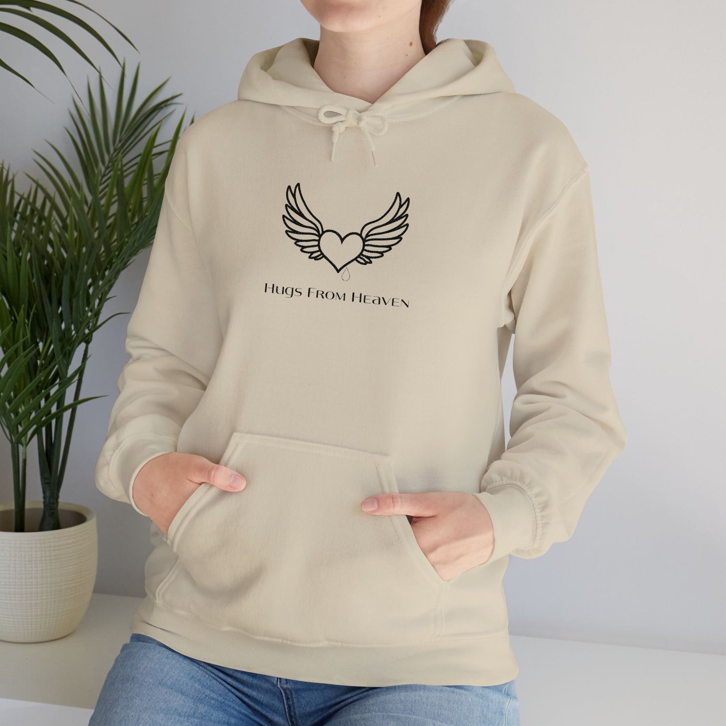 Hugs From Heaven Hoodie — Heart & Wings Memorial Sweatshirt