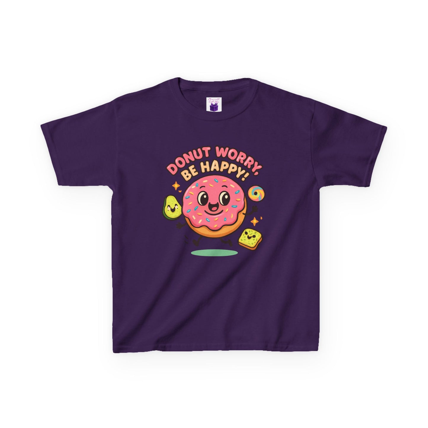 Kids' Donut Graphic Tee, Cute Kids Shirt, Fun Party Tee, Birthday Gift for Kids, Cartoon T-Shirt, Children's Apparel