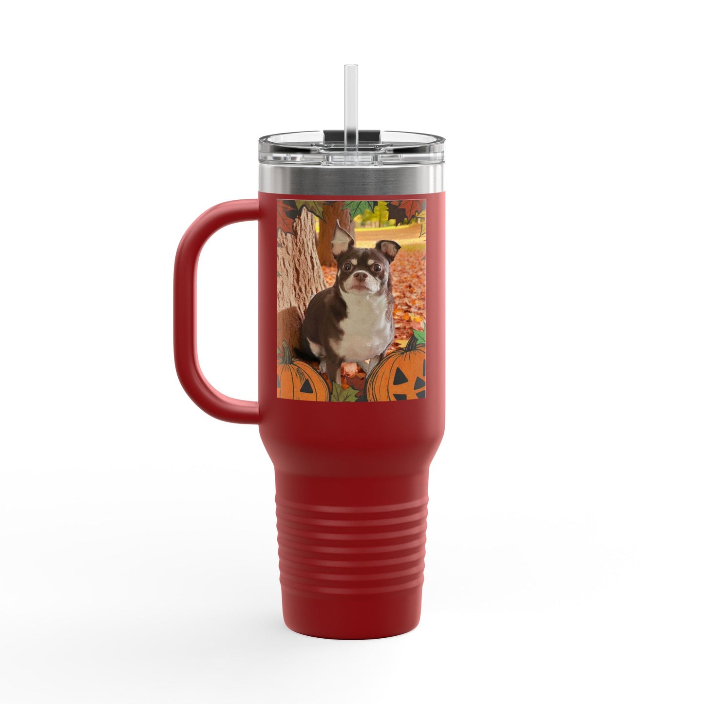 Pet Themed Insulated Travel Mug, 40oz - Fall Design