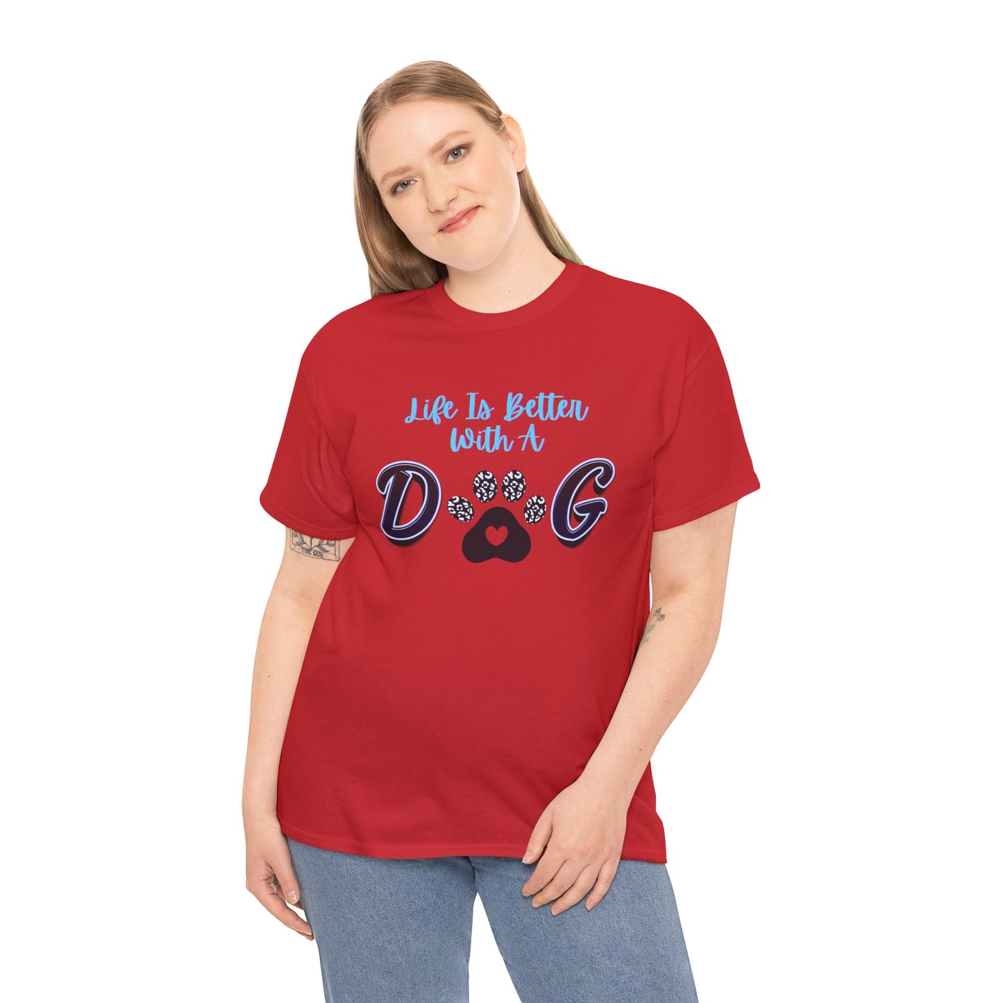 Unisex Dog Lover Tee, Life is Better with a Dog Shirt, Pet Owner Gift, Animal Lover Apparel, Casual Graphic Tee, Dog Mom/Dad Gift