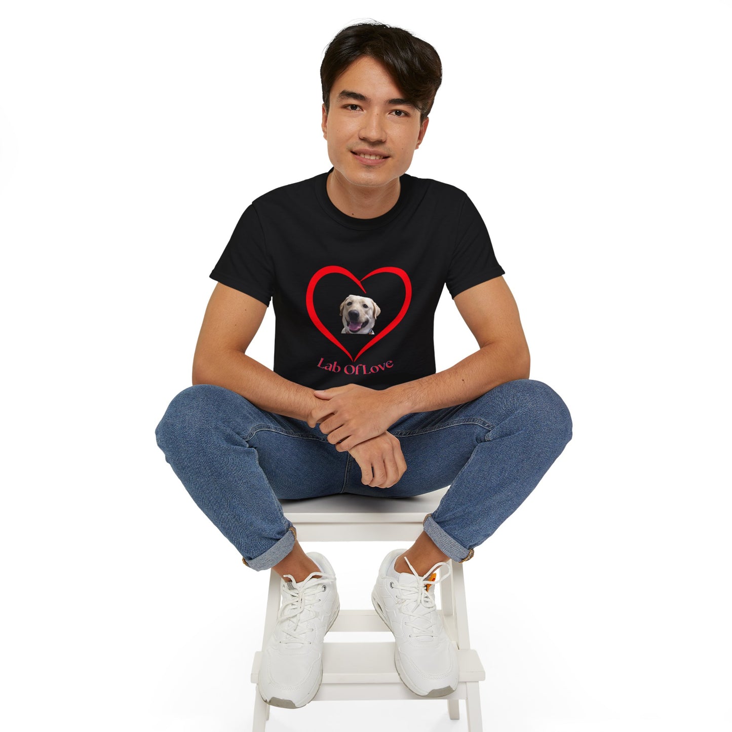 Heart Love Dog Unisex Tee - Pet Lovers Gift, Valentine's Day Apparel