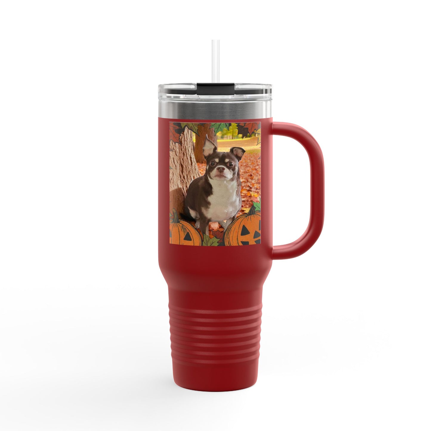 Pet Themed Insulated Travel Mug, 40oz - Fall Design