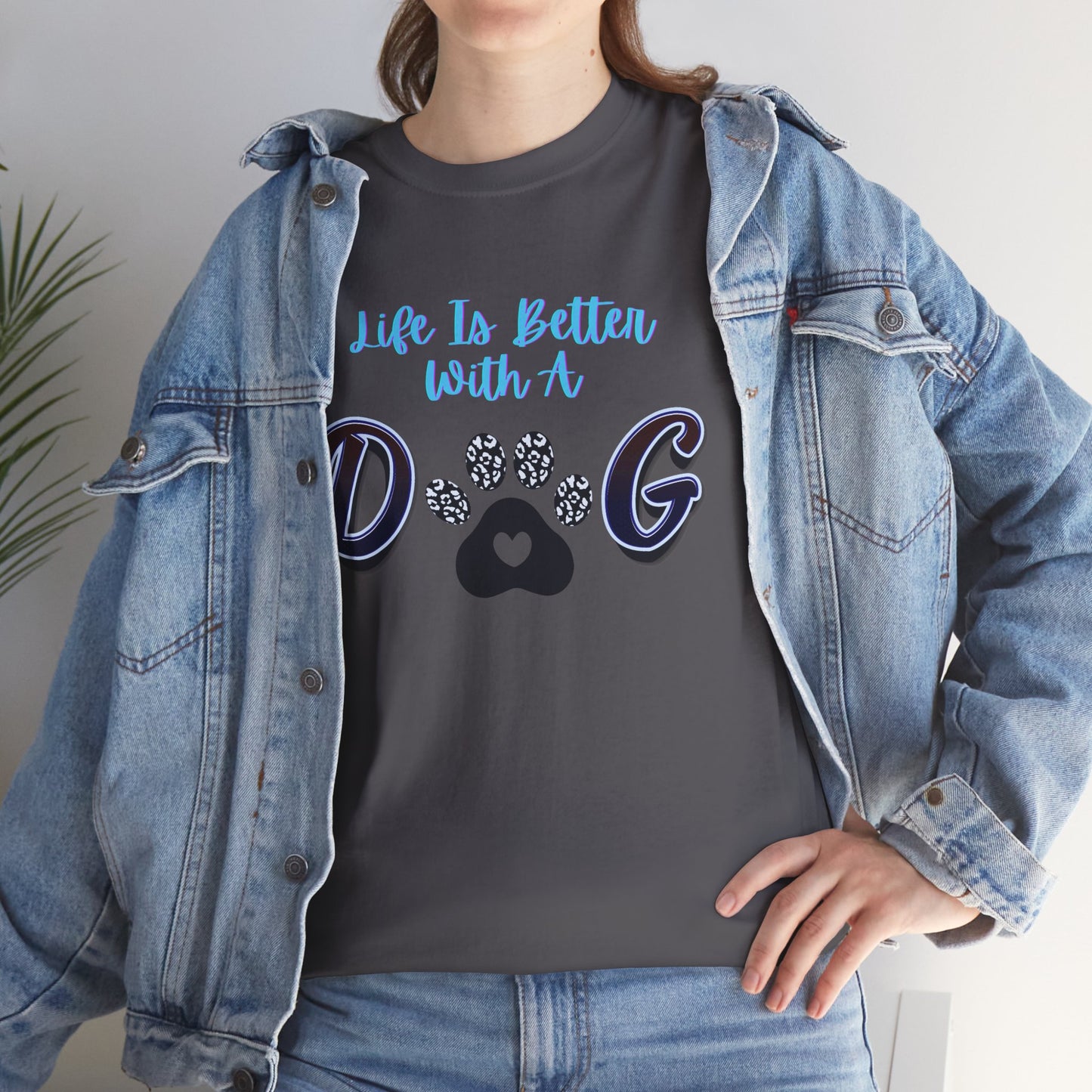 Unisex Dog Lover Tee, Life is Better with a Dog Shirt, Pet Owner Gift, Animal Lover Apparel, Casual Graphic Tee, Dog Mom/Dad Gift