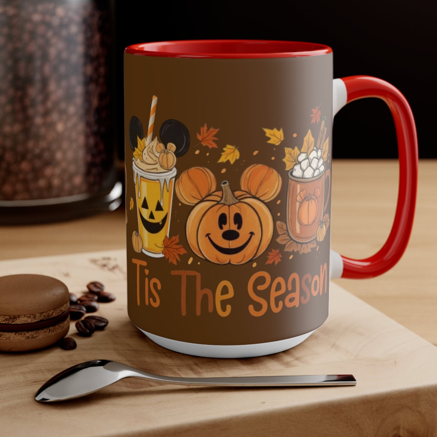 Festive Fall Accent Mugs | Halloween Coffee Cup, Autumn Drinkware, Seasonal Gift, Cozy Mug, Cute Kitchen Decor