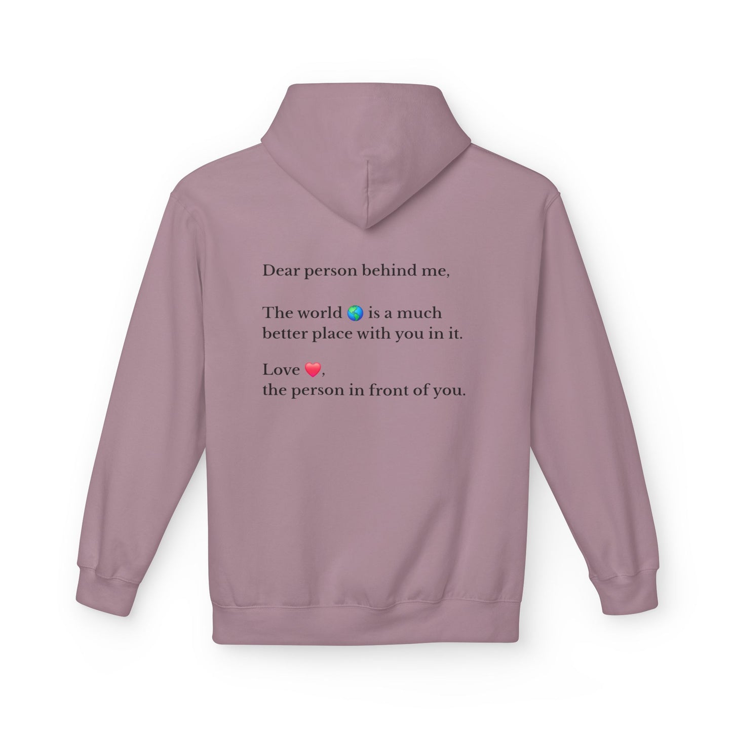 "You Are Enough" Inspirational Hoodie with Pointing Design (Back Message: Encouraging Note)