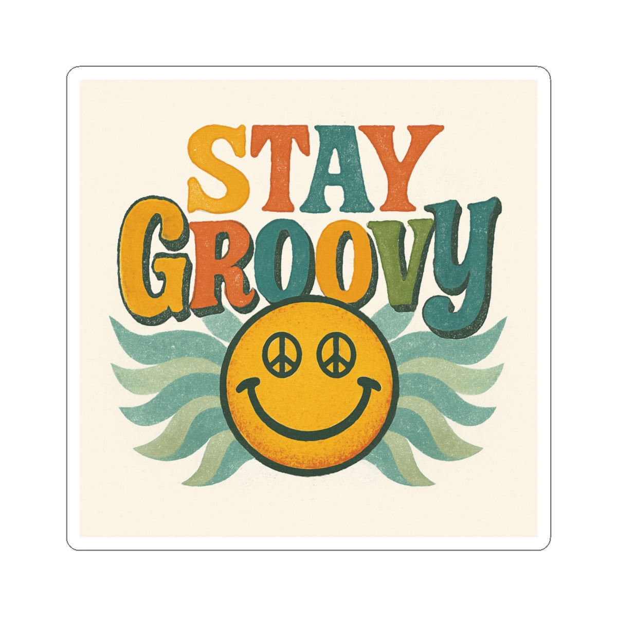 Groovy Peace Sign Stickers