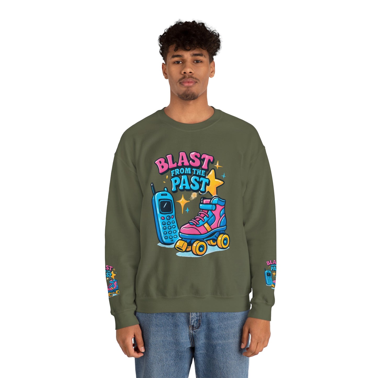 80's Retro Roller Skates & Cordless Phones Sweatshirt