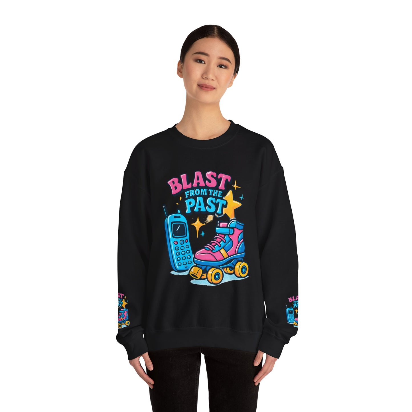 80's Retro Roller Skates & Cordless Phones Sweatshirt