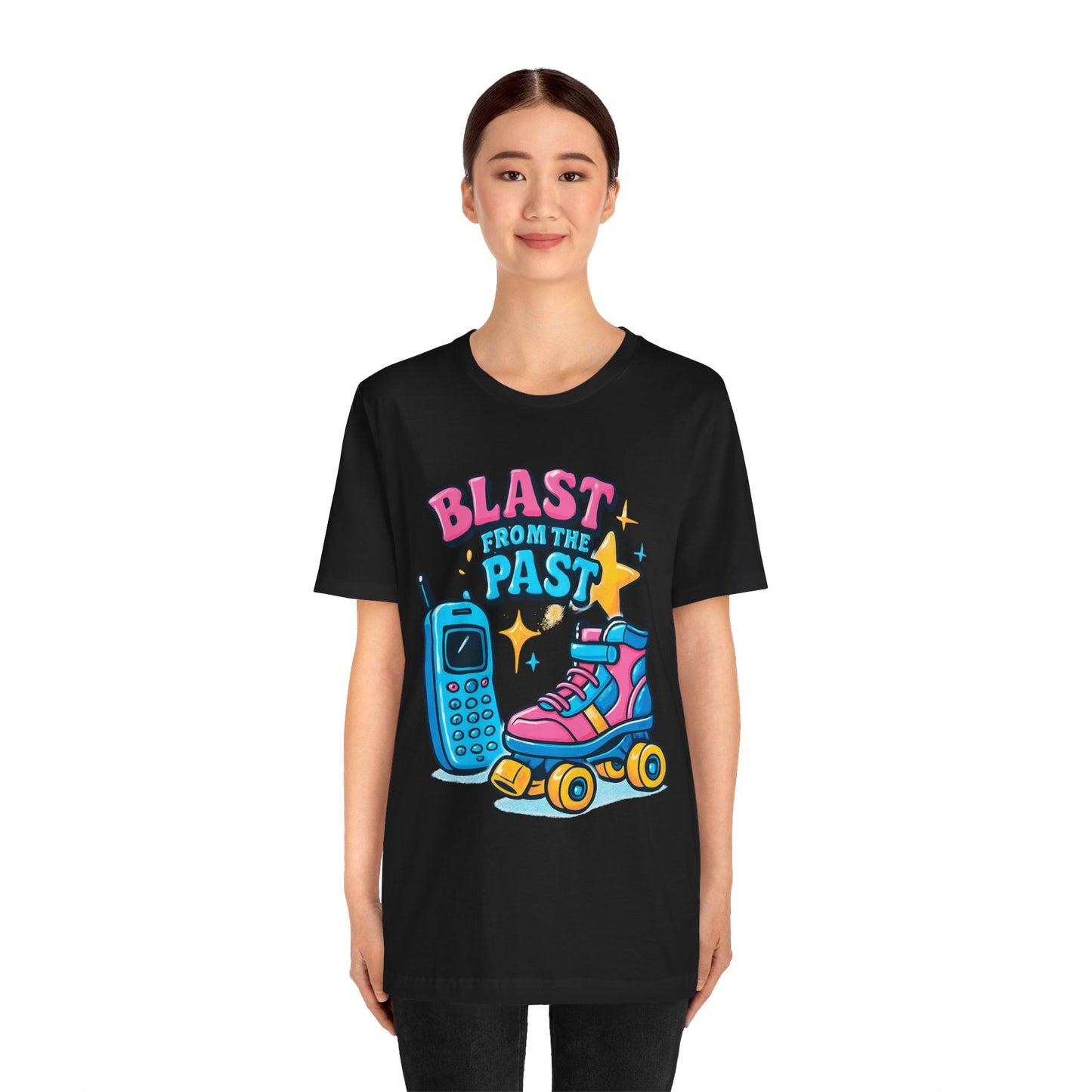Retro Tee - Roller Skates & Cordless Phones Design
