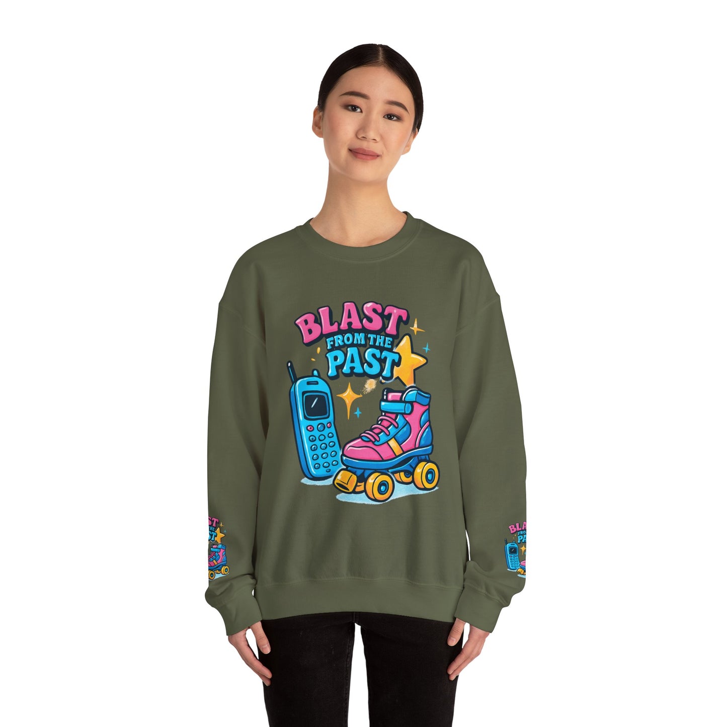 80's Retro Roller Skates & Cordless Phones Sweatshirt