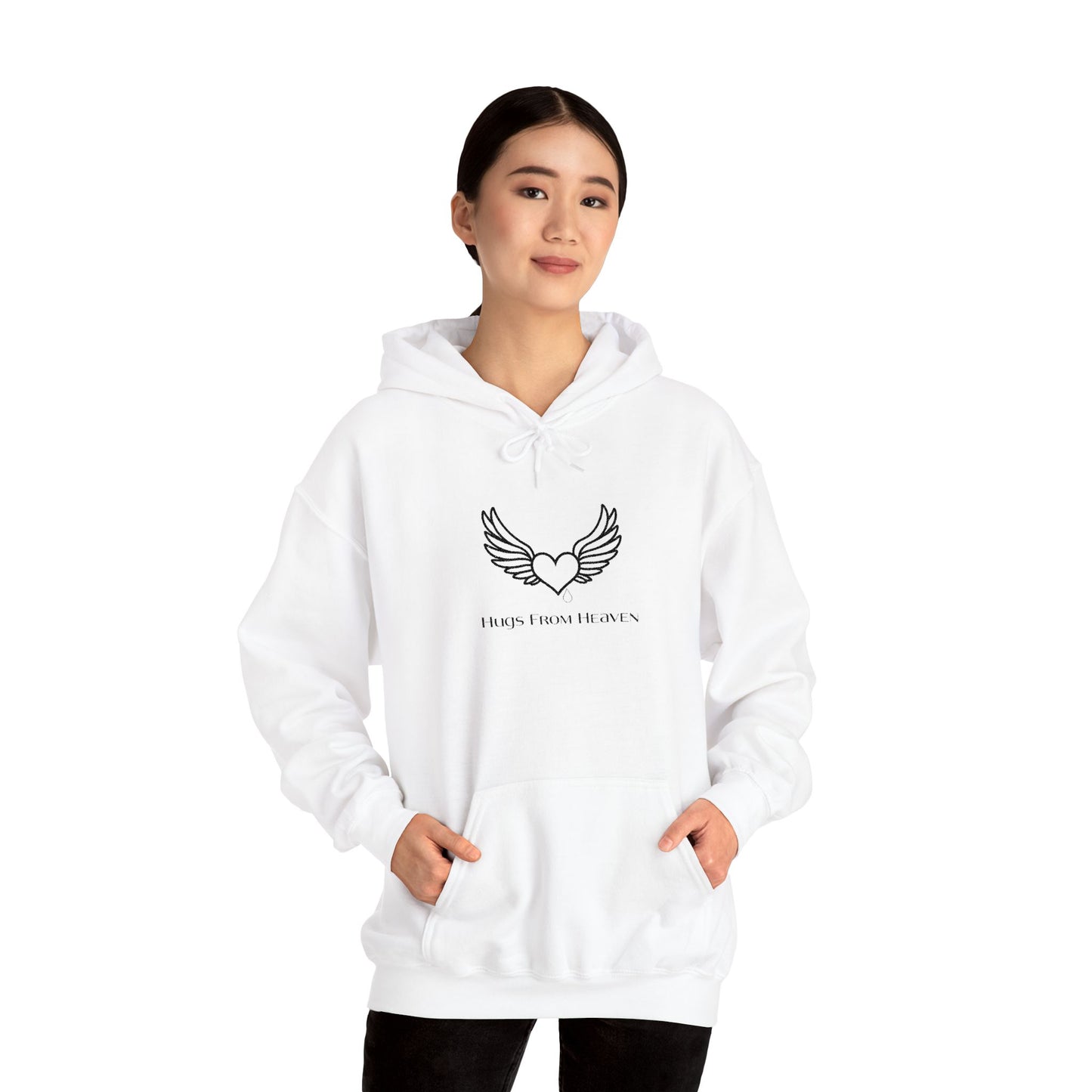 Hugs From Heaven Hoodie — Heart & Wings Memorial Sweatshirt