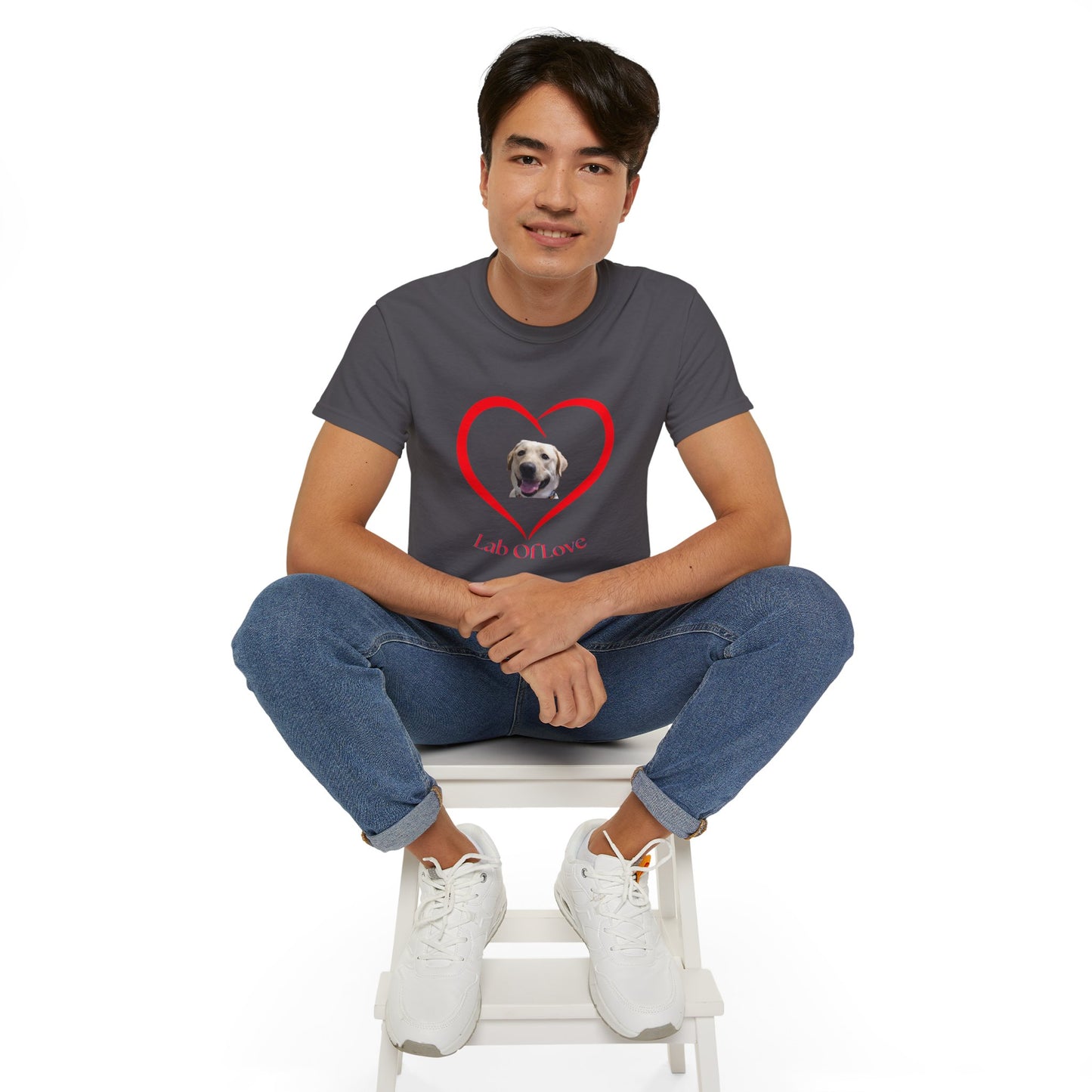 Heart Love Dog Unisex Tee - Pet Lovers Gift, Valentine's Day Apparel