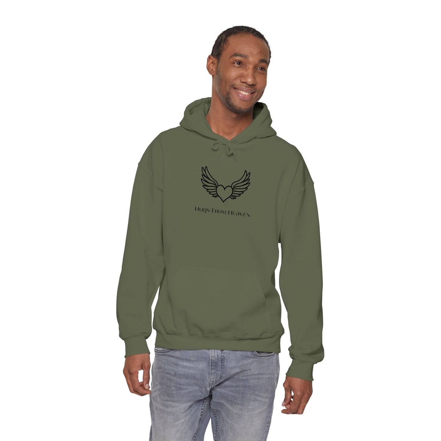 Hugs From Heaven Hoodie — Heart & Wings Memorial Sweatshirt