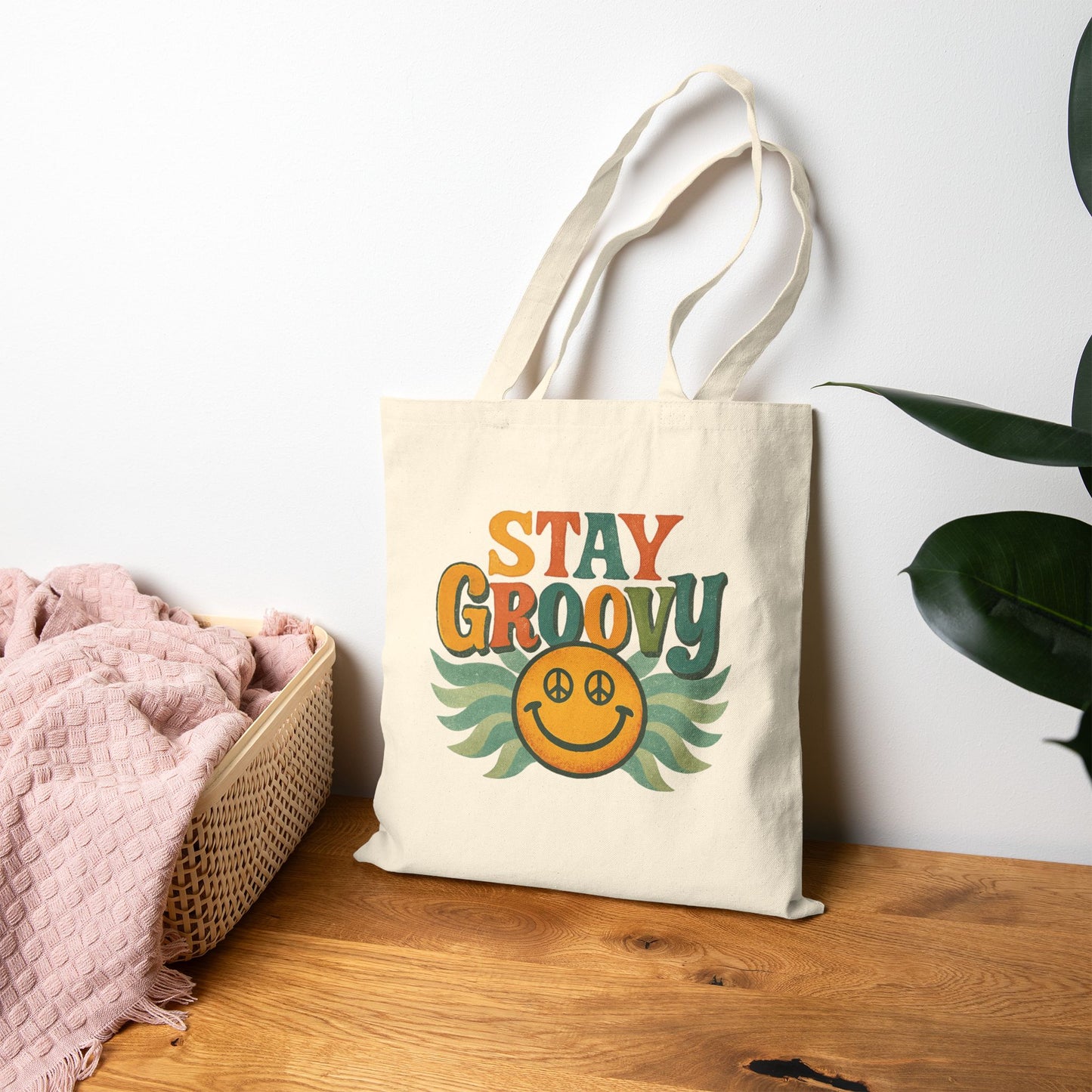 Groovy Peace Sign Tote Bag