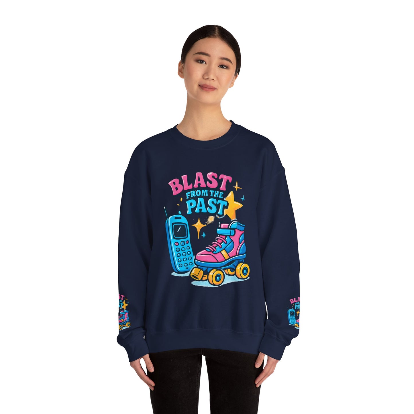80's Retro Roller Skates & Cordless Phones Sweatshirt