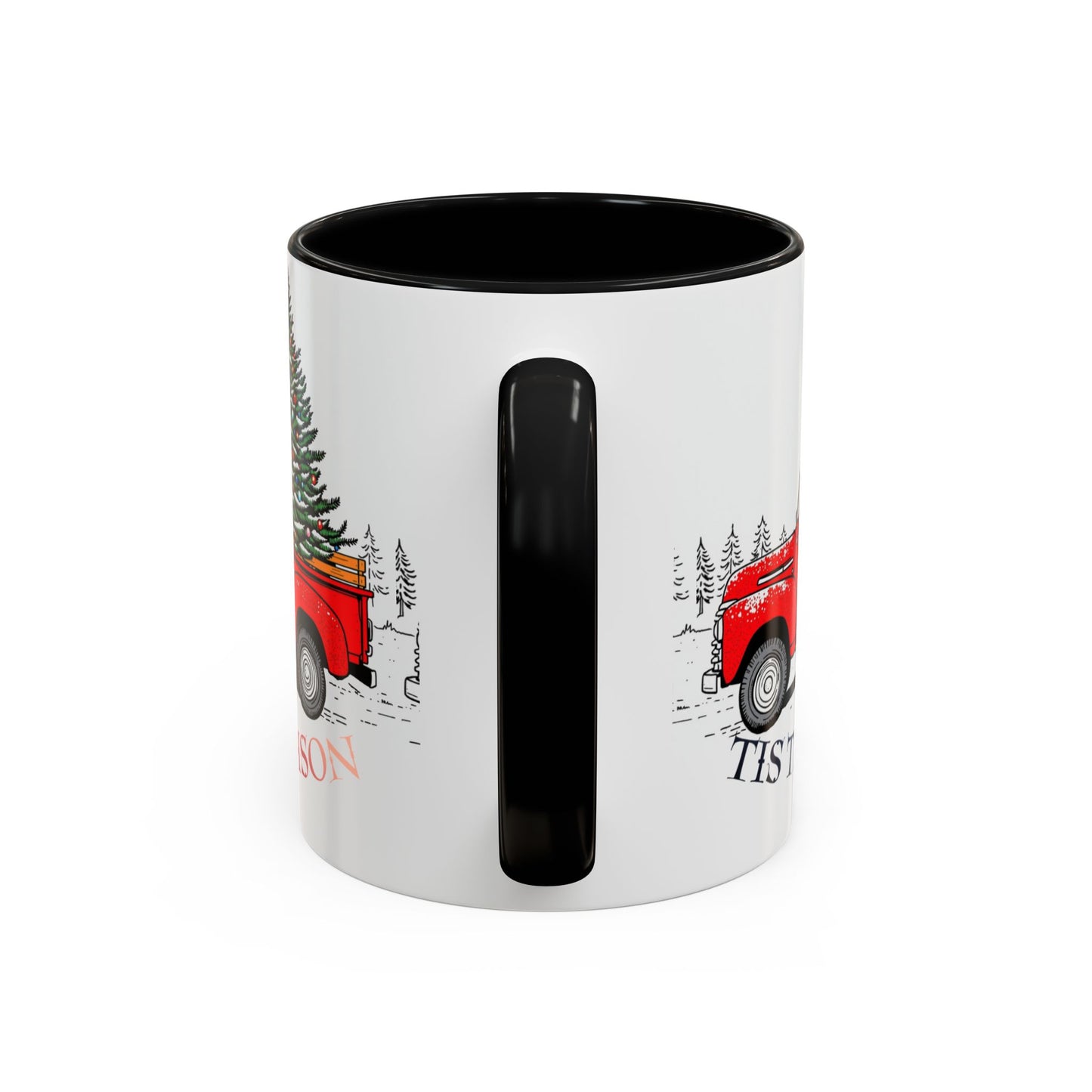 Holiday Accent Coffee Mug - 'Tis the Season Red Truck Design