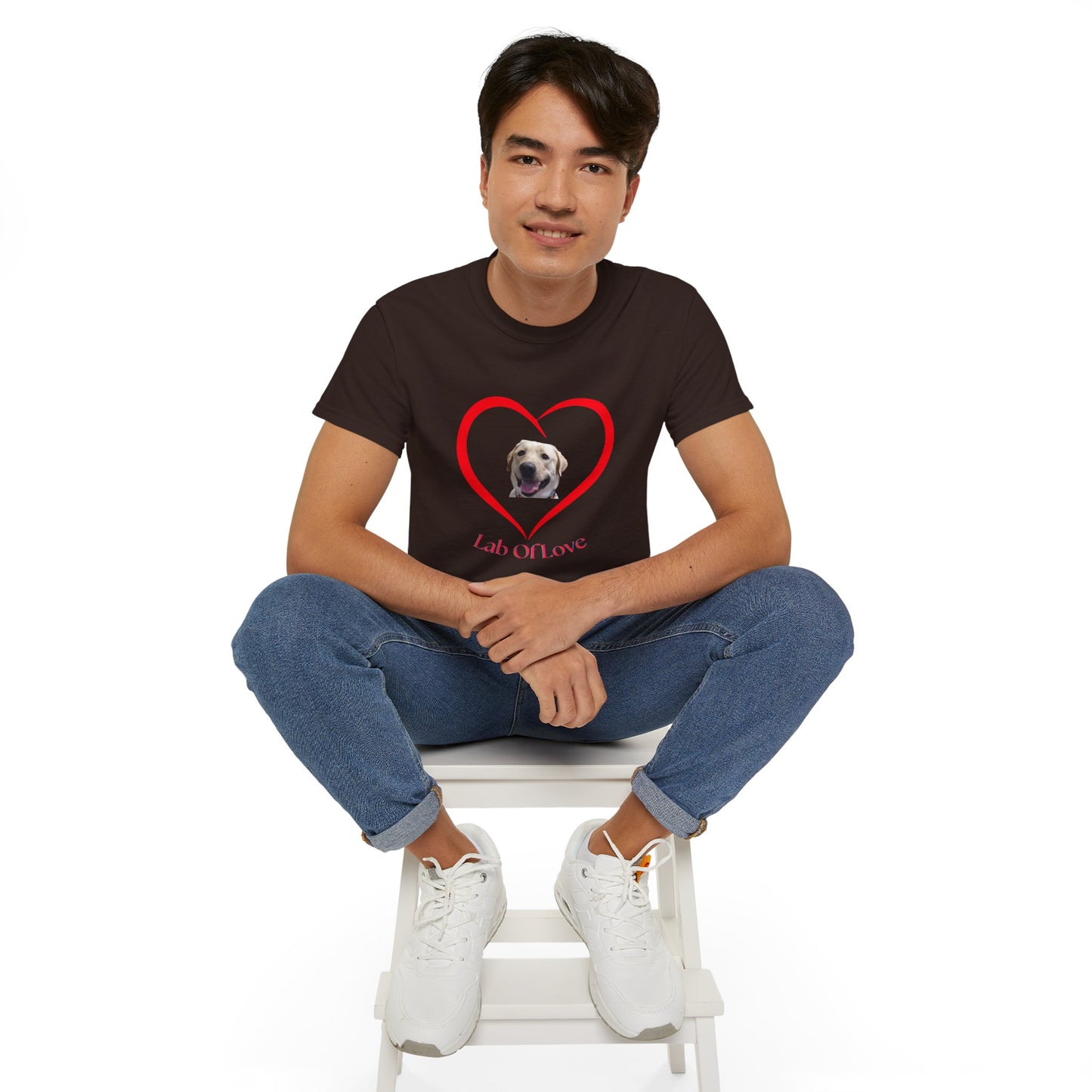 Heart Love Dog Unisex Tee - Pet Lovers Gift, Valentine's Day Apparel