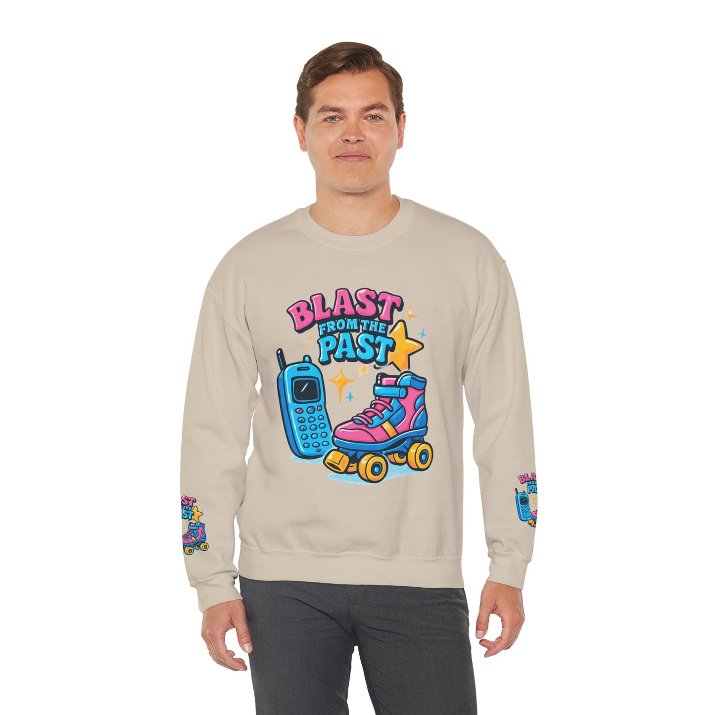 80's Retro Roller Skates & Cordless Phones Sweatshirt