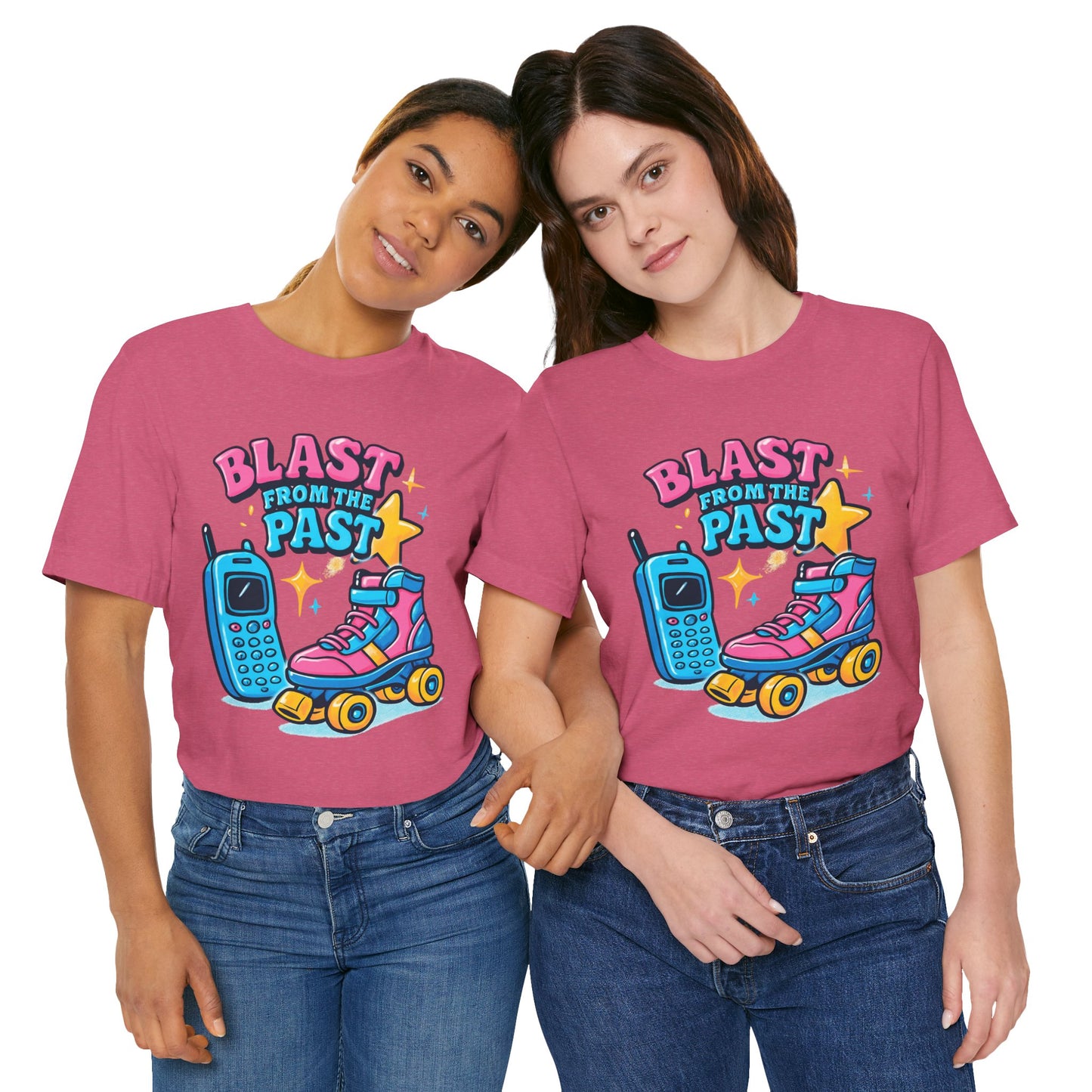 Retro Tee - Roller Skates & Cordless Phones Design