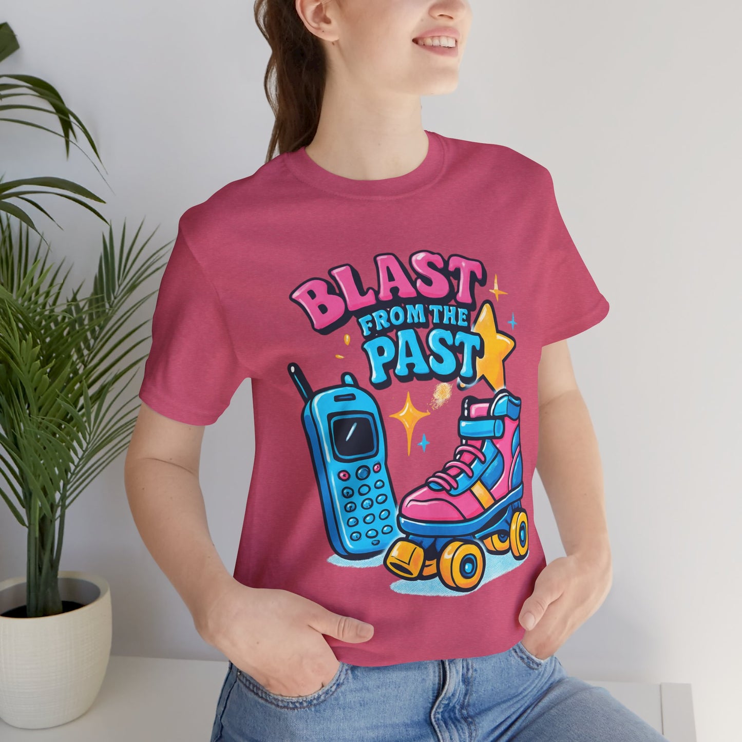 Retro Tee - Roller Skates & Cordless Phones Design