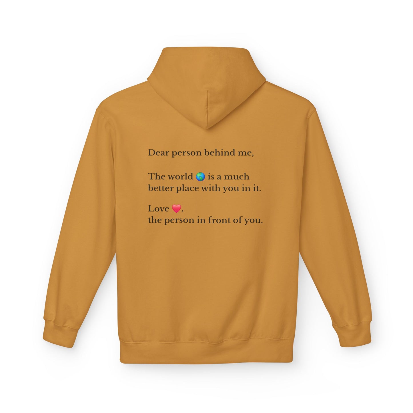 "You Are Enough" Inspirational Hoodie with Pointing Design (Back Message: Encouraging Note)
