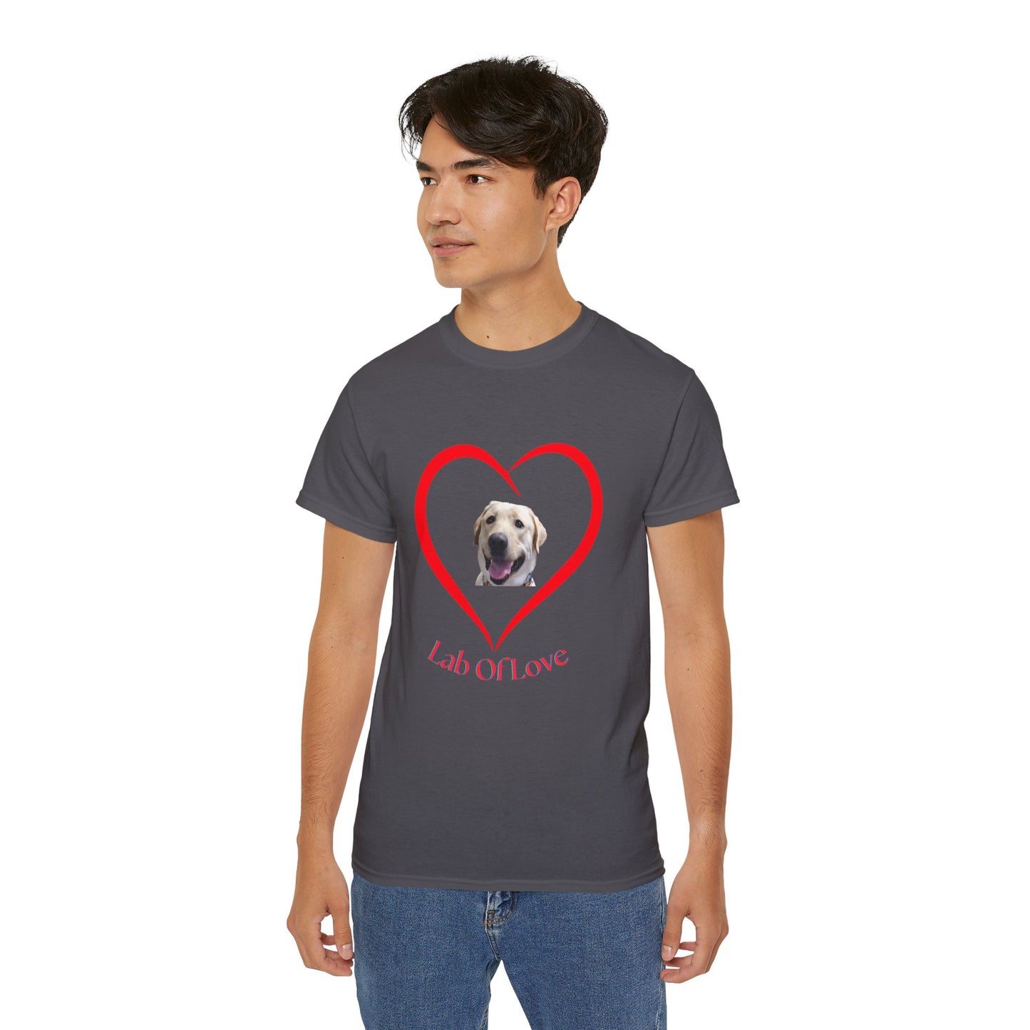 Heart Love Dog Unisex Tee - Pet Lovers Gift, Valentine's Day Apparel