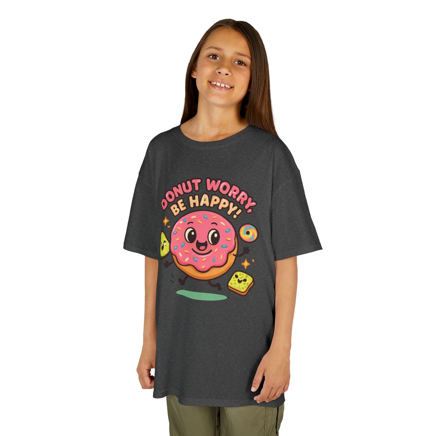 Kids' Donut Graphic Tee, Cute Kids Shirt, Fun Party Tee, Birthday Gift for Kids, Cartoon T-Shirt, Children's Apparel