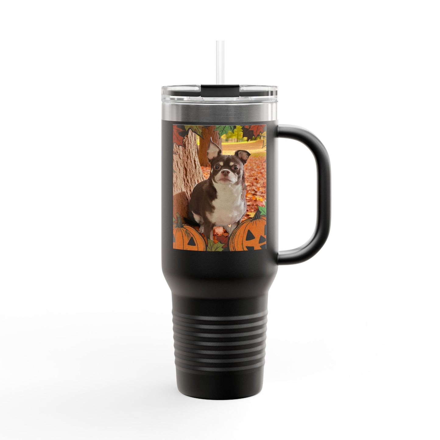 Pet Themed Insulated Travel Mug, 40oz - Fall Design