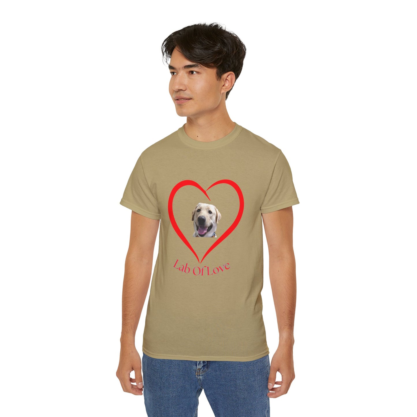 Heart Love Dog Unisex Tee - Pet Lovers Gift, Valentine's Day Apparel