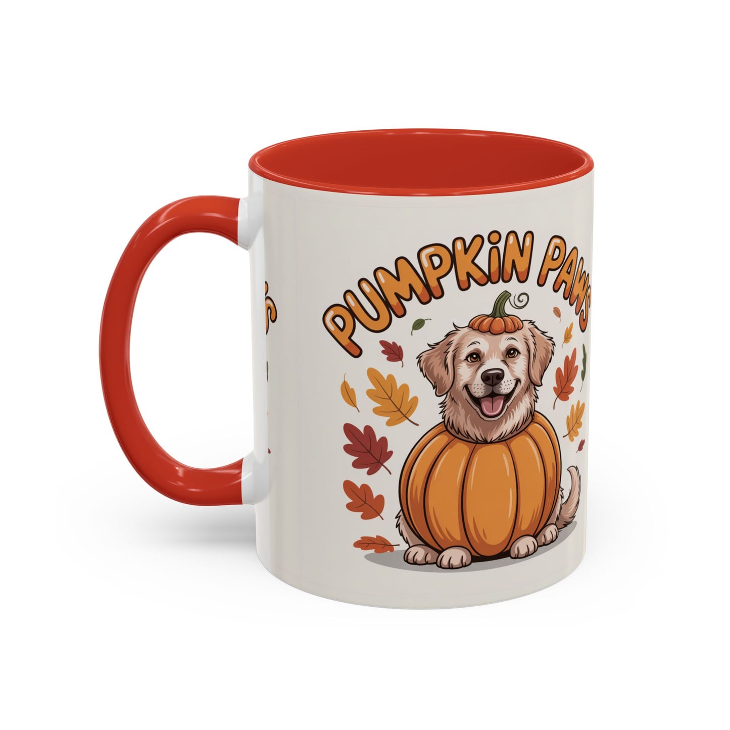 Fall Pumpkin Paws Coffee Mug, Dog Lover Gift, Autumn Home Decor, Cute Pet Mug, Halloween Coffee Cup, Seasonal Drinkware