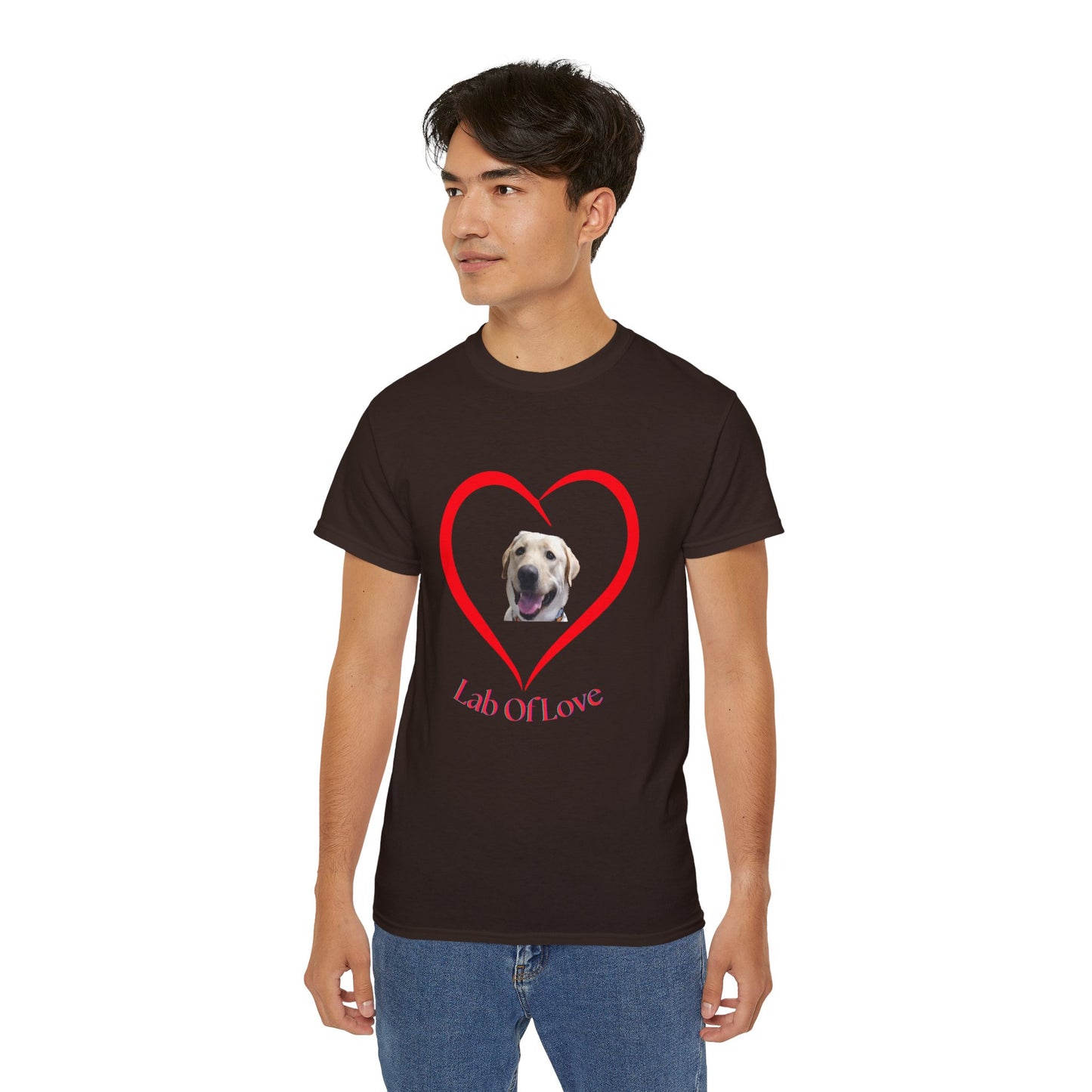 Heart Love Dog Unisex Tee - Pet Lovers Gift, Valentine's Day Apparel