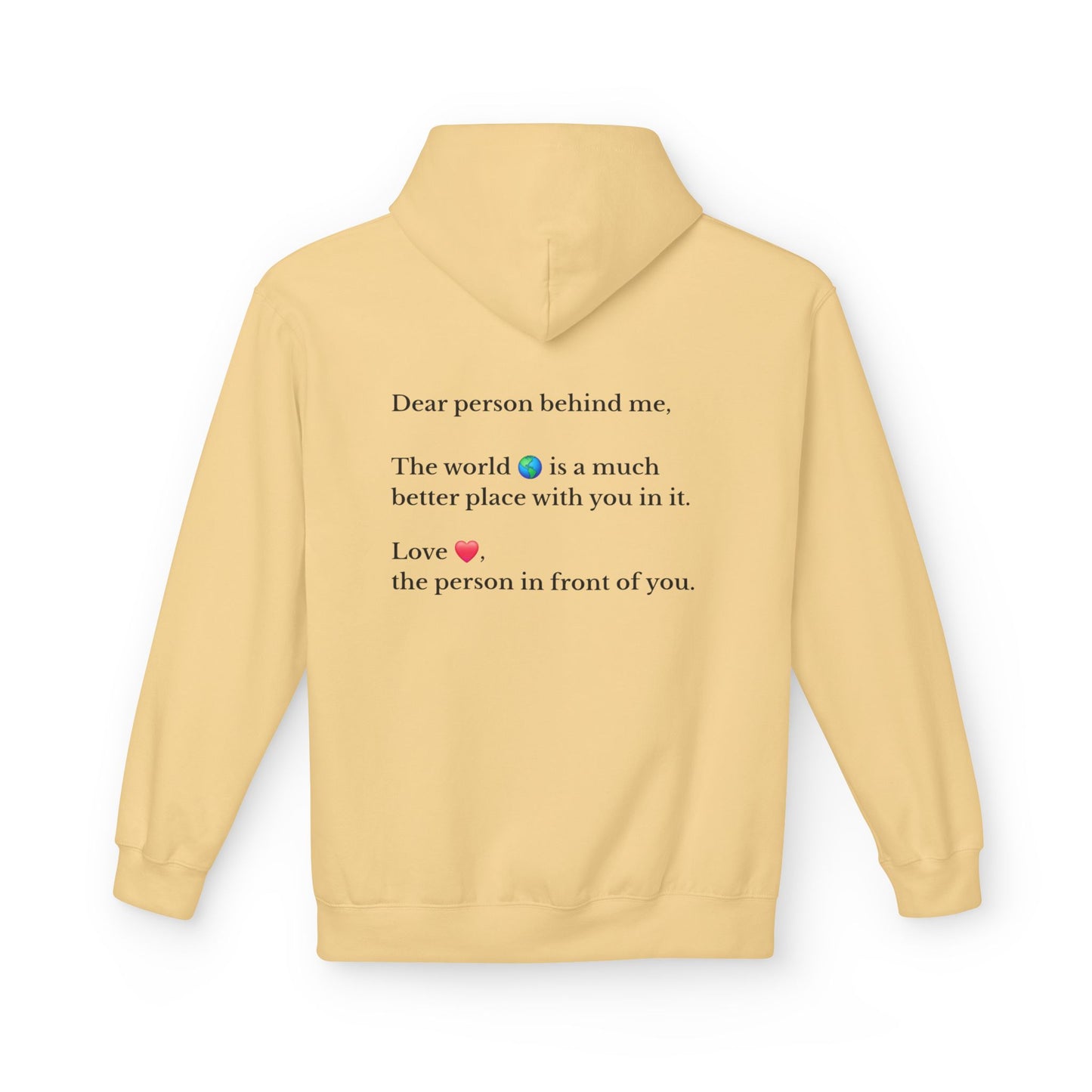 "You Are Enough" Inspirational Hoodie with Pointing Design (Back Message: Encouraging Note)