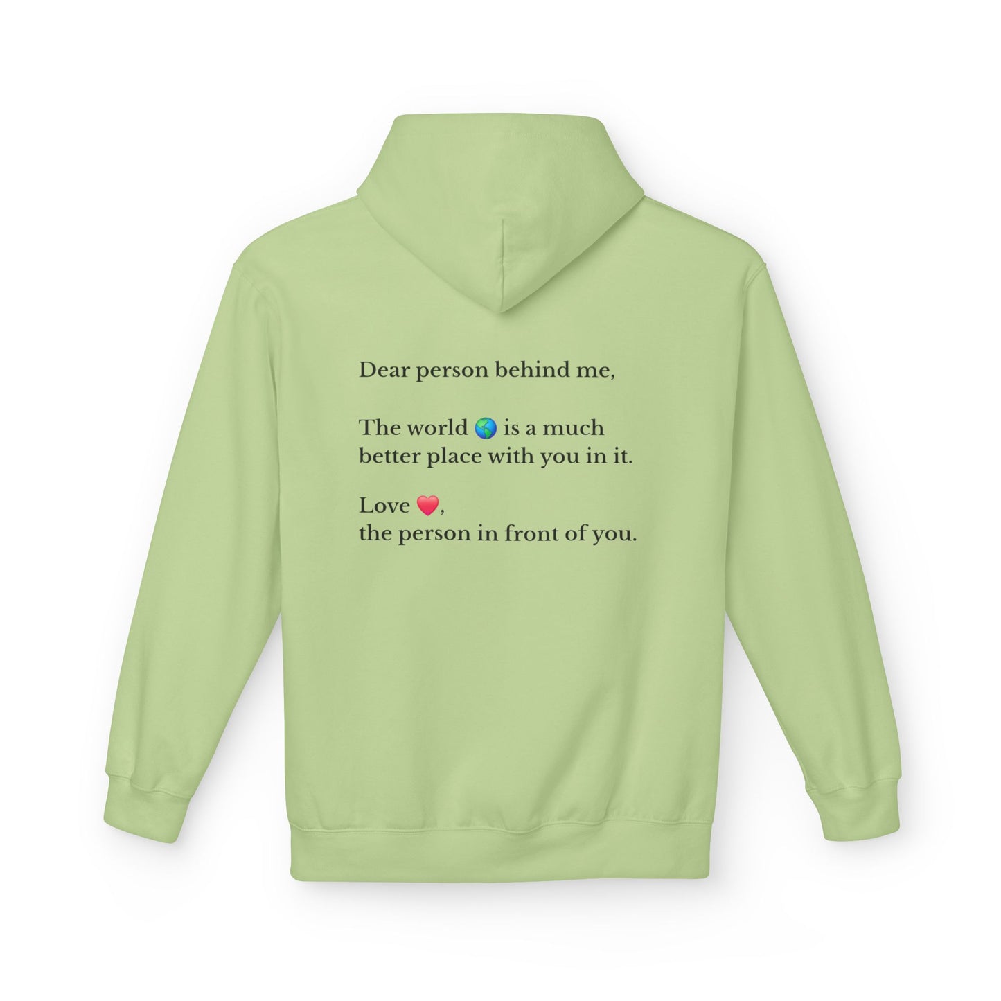 "You Are Enough" Inspirational Hoodie with Pointing Design (Back Message: Encouraging Note)