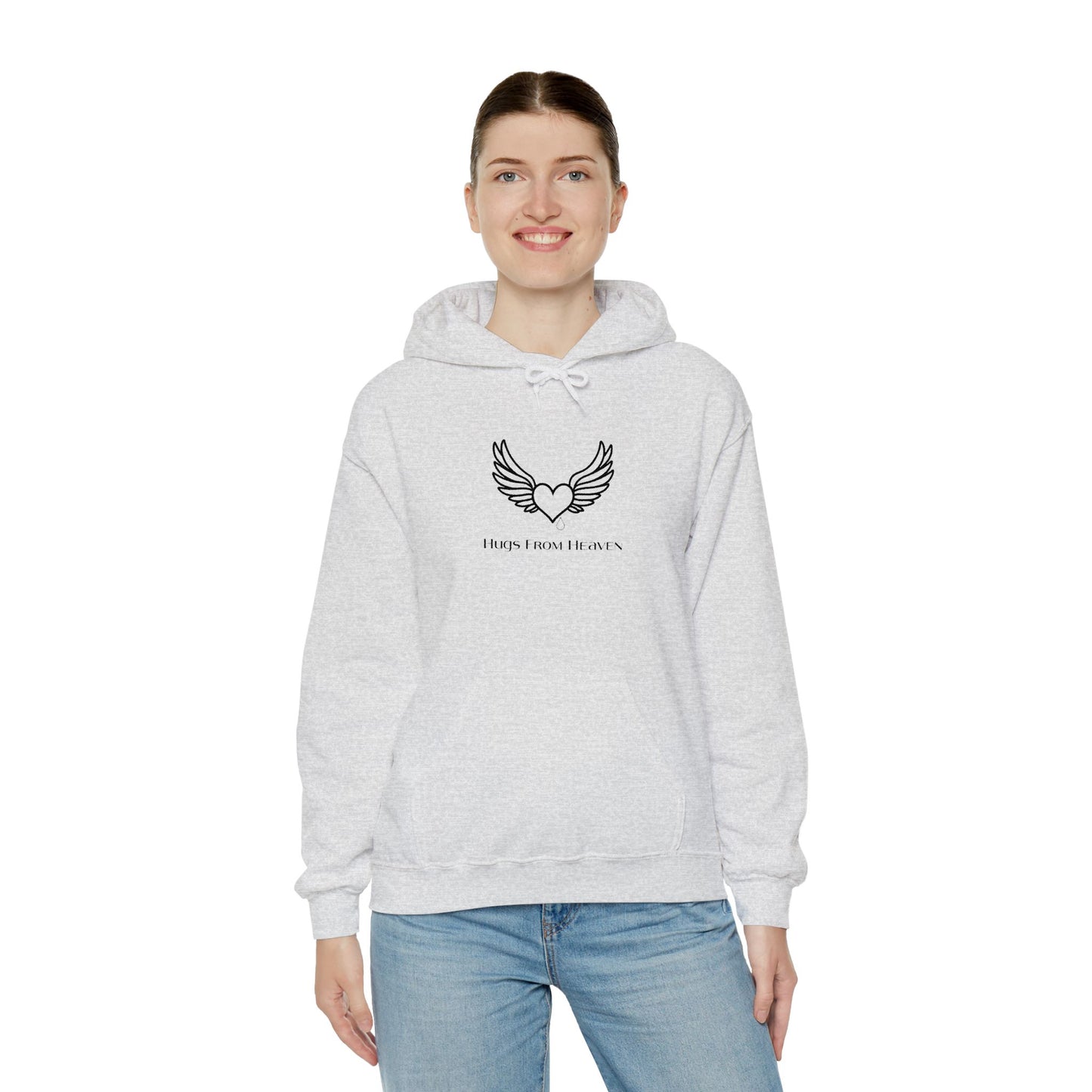 Hugs From Heaven Hoodie — Heart & Wings Memorial Sweatshirt