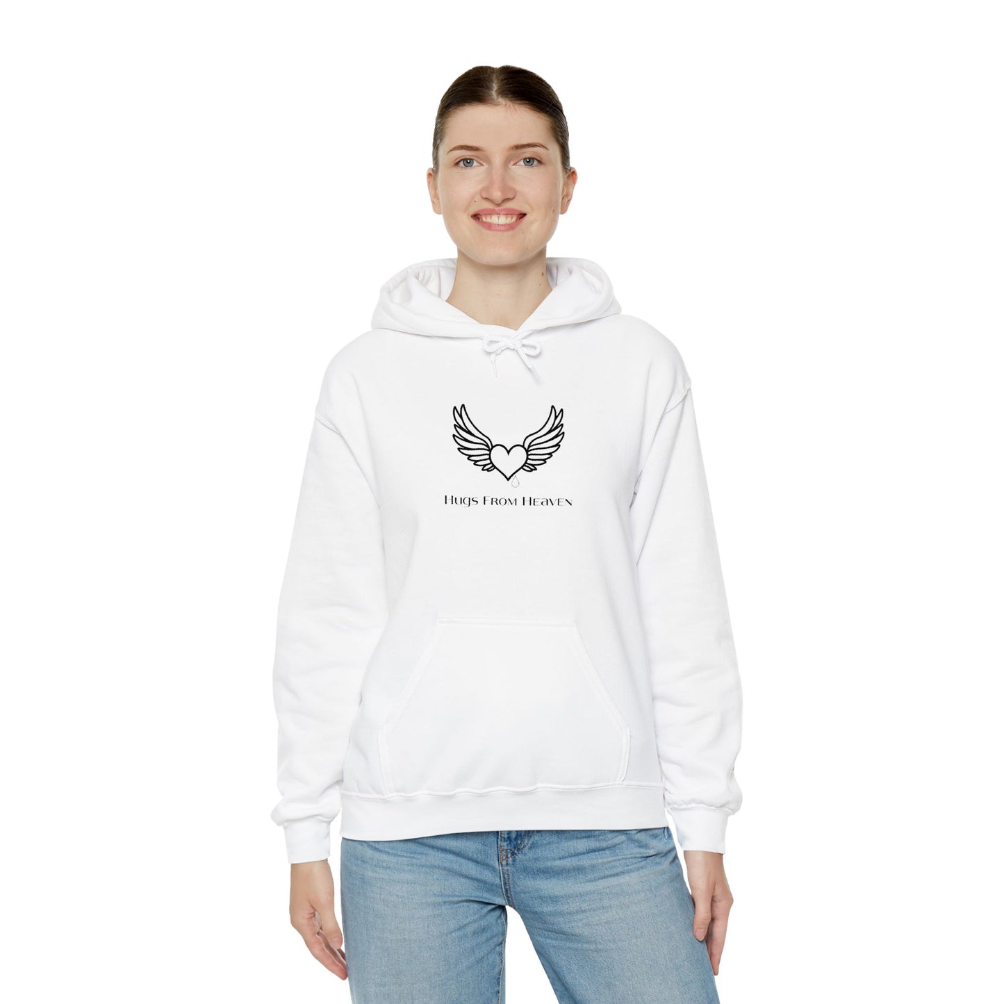 Hugs From Heaven Hoodie — Heart & Wings Memorial Sweatshirt