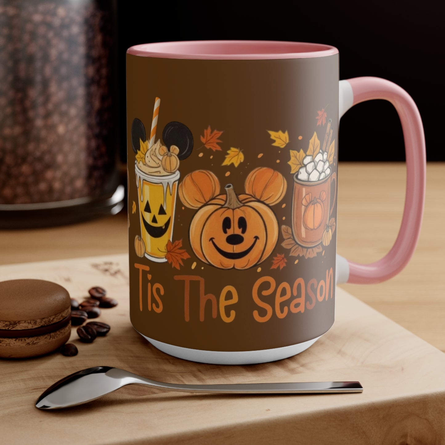 Festive Fall Accent Mugs | Halloween Coffee Cup, Autumn Drinkware, Seasonal Gift, Cozy Mug, Cute Kitchen Decor
