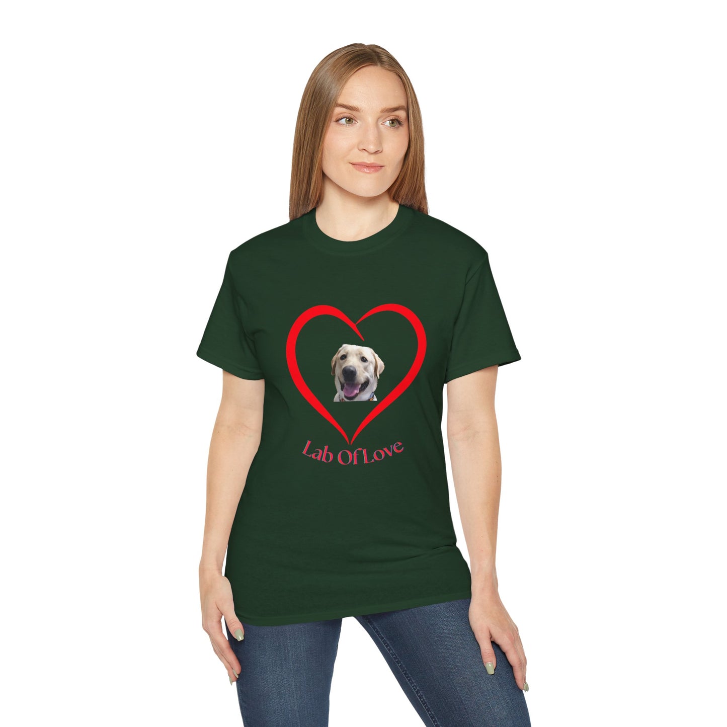 Heart Love Dog Unisex Tee - Pet Lovers Gift, Valentine's Day Apparel