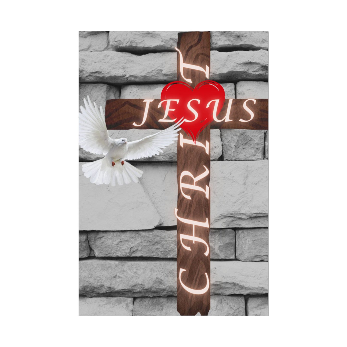 Poster Art with Cross and Holy Spirit